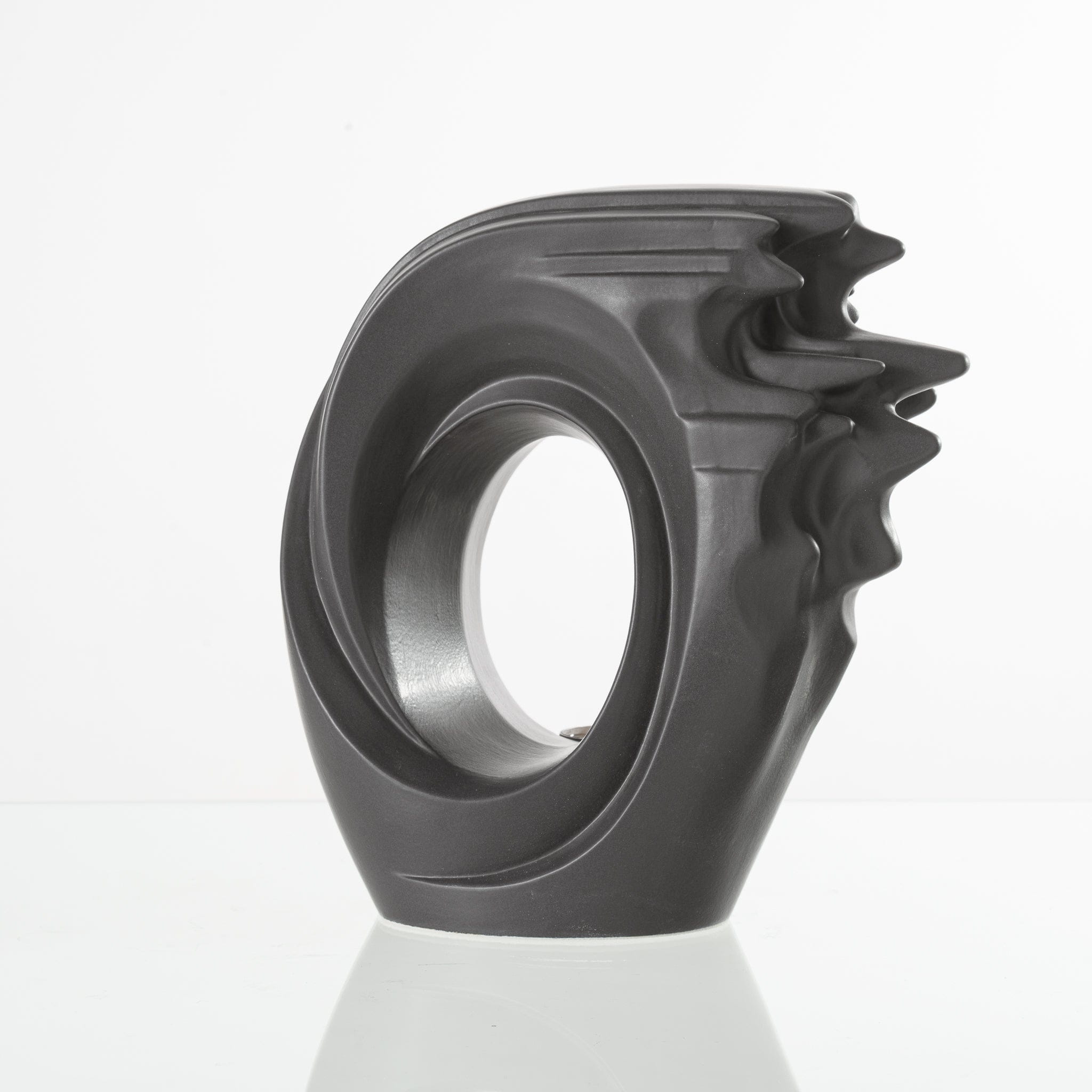 Pulvis Art Urns Adult Size Urn Handmade Cremation Urn "Zephyr" - Adult Ceramic Urn | Gray Matte