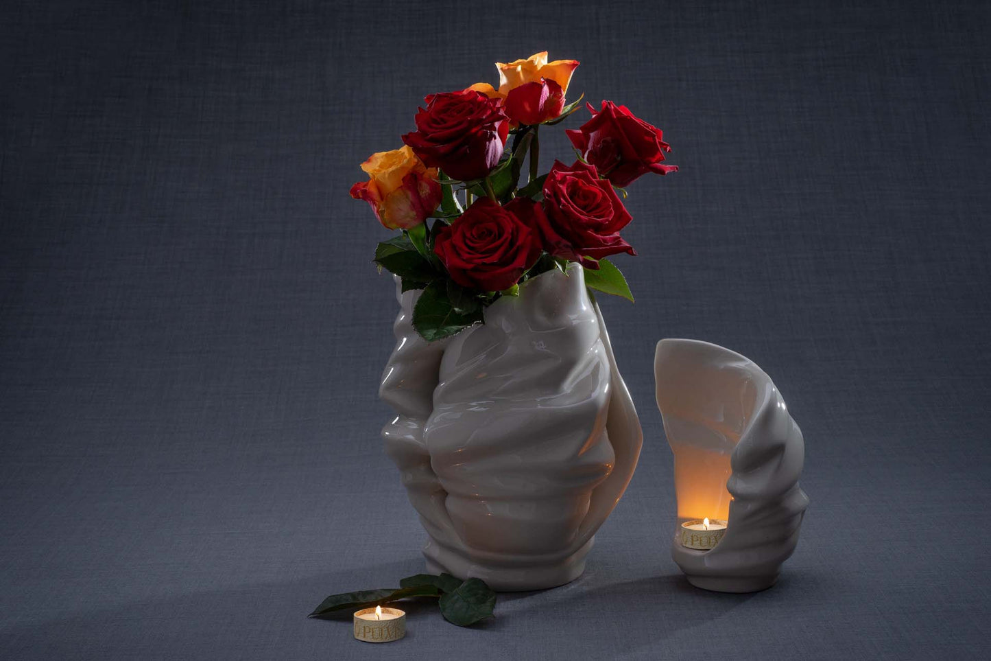 
                  
                    Products Set Of Ceramic Art Urns for Ashes "Light" - (Large urn + Keepsake)
                  
                