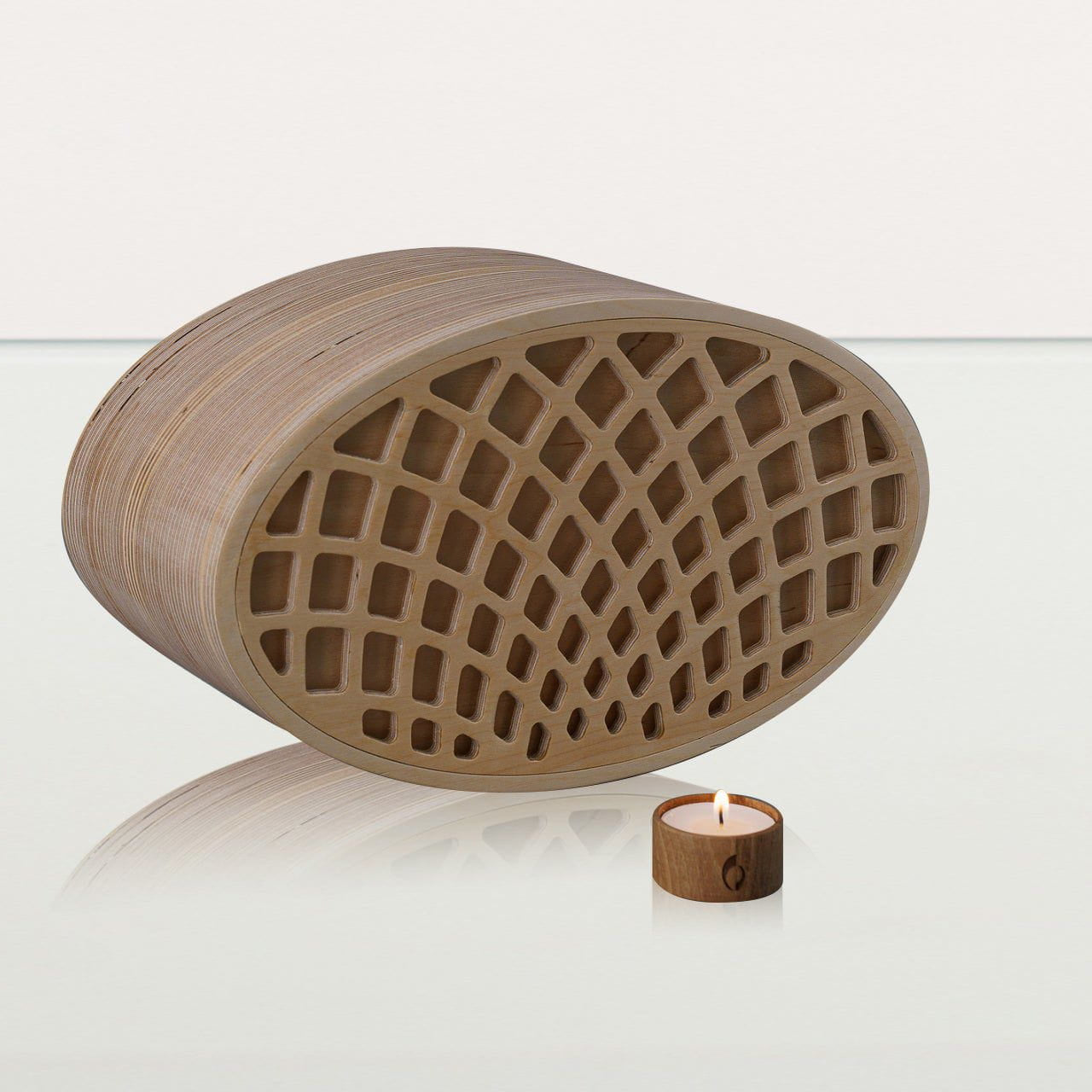 Wooden Cremation Urn "Remembrance" - Handmade - Rhomb Urn - Pulvis Art Urns