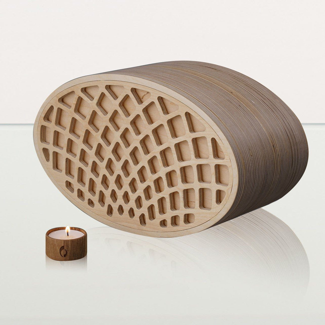 Wooden Cremation Urn "Remembrance" - Handmade - Rhomb Urn - Pulvis Art Urns