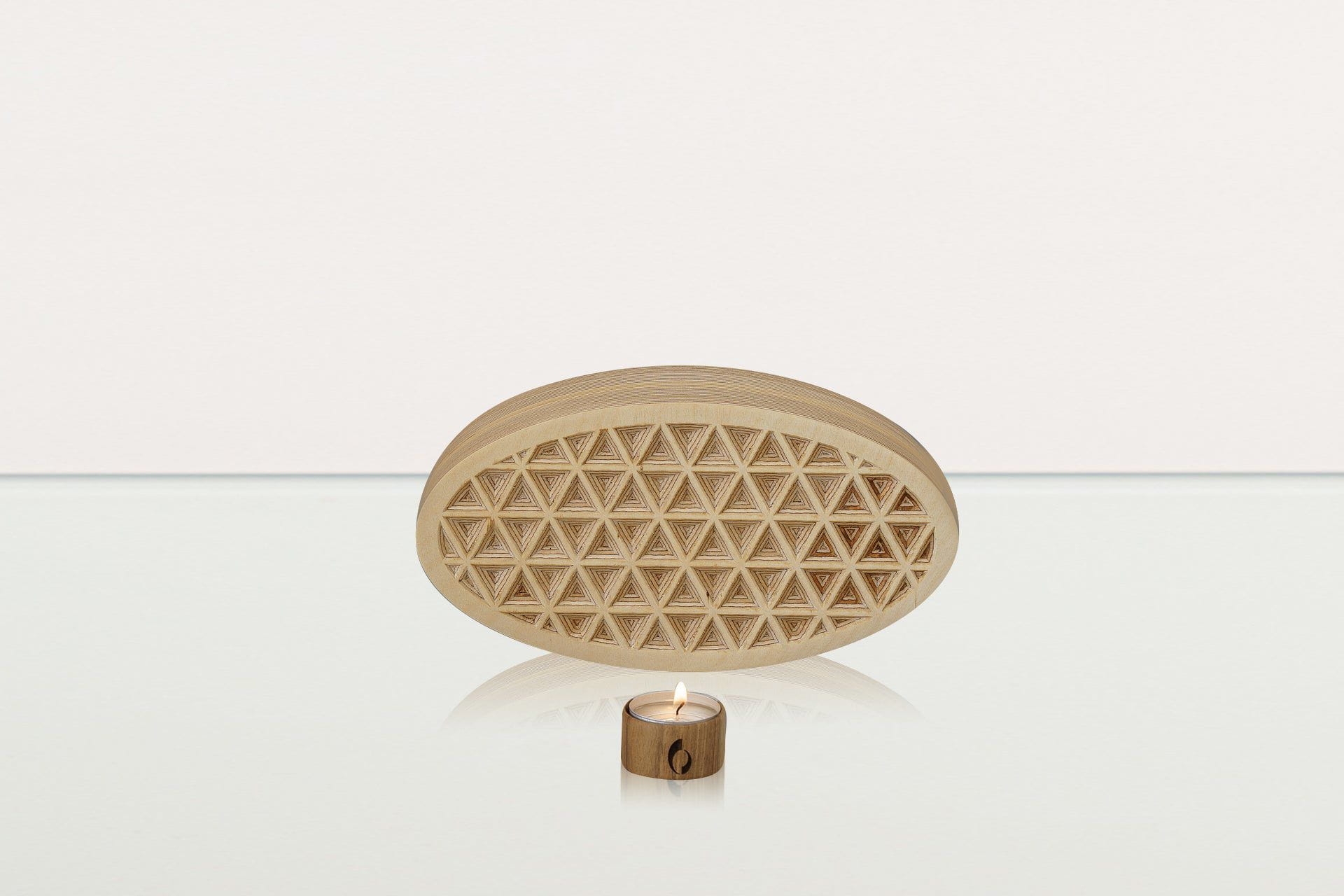 Wooden Cremation Urn "Remembrance" - Handmade - Uroko Pattern - Pulvis Art Urns