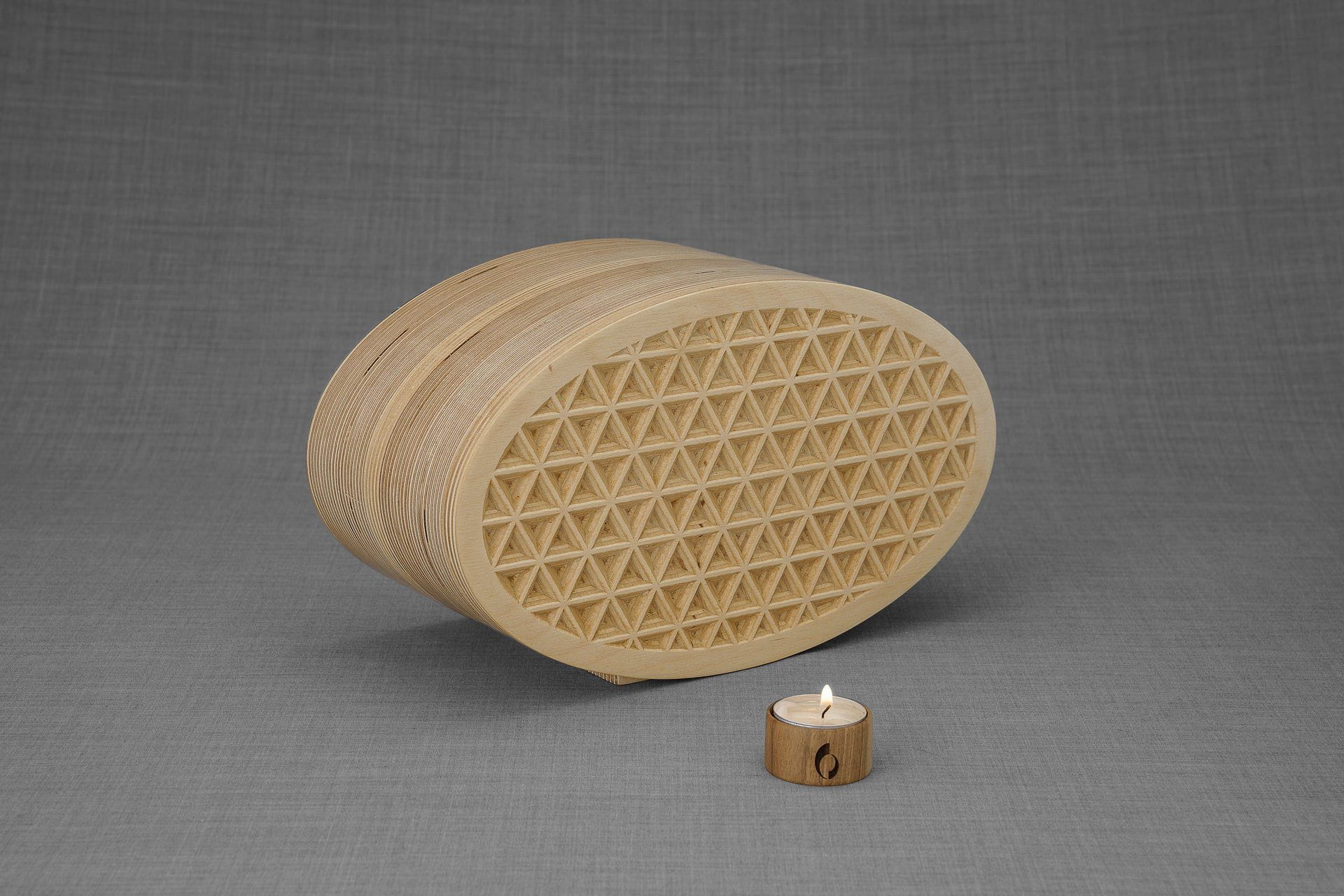 Wooden Cremation Urn "Remembrance" - Handmade - Uroko Pattern - Pulvis Art Urns