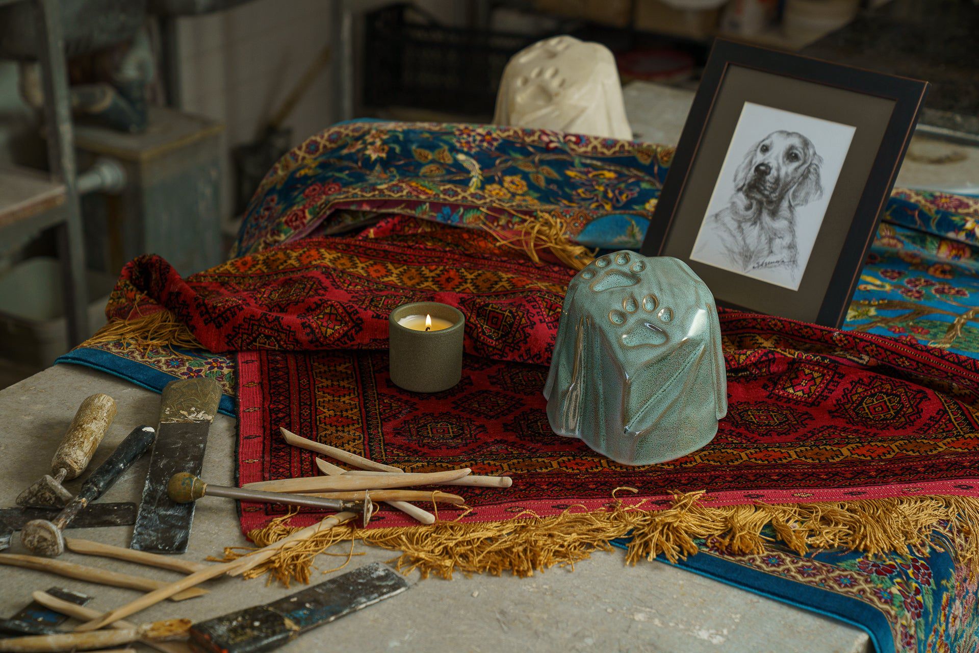 Artisan Scented Candle - Cistus / Patchouli / Amber - Pulvis Art Urns