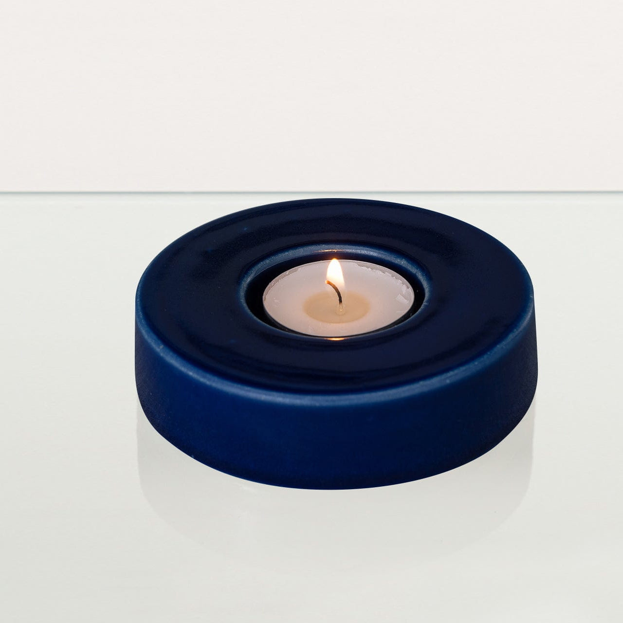 Caleo Handmade Candleholder for Cremation Urns - Cobalt Metallic | Ceramic - Pulvis Art Urns