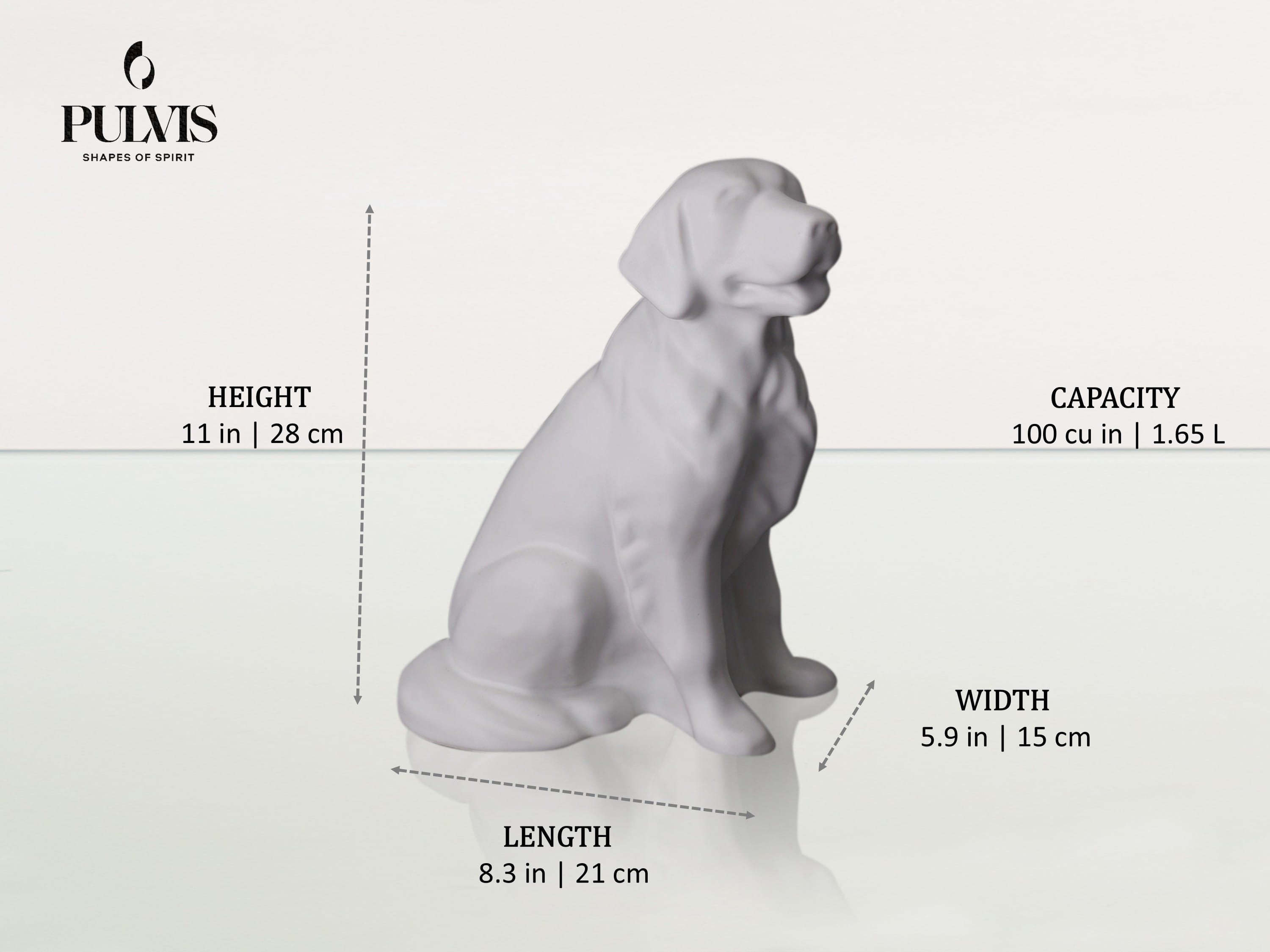 Pulvis Art Urns Golden Retriever Custom Decorated Pet Urn - Handmade | Ceramic Pet Urn