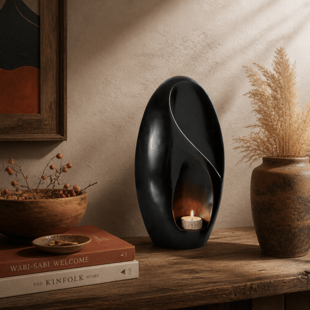 Pulvis Art Urns Exclusive Urn Cast Bronze Cremation Urn "Eternity" - Dark Patina | Exclusive Bronze Urn