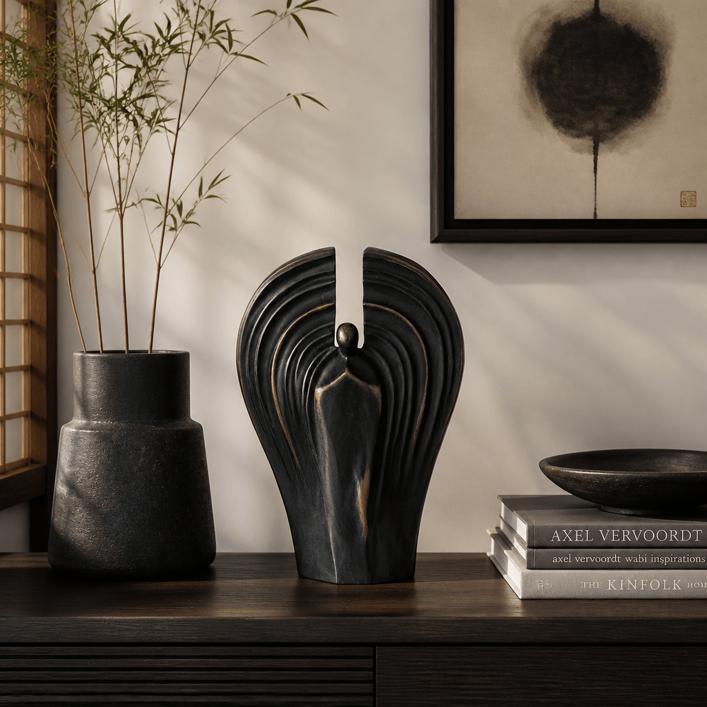 Pulvis Art Urns Exclusive Urn Cast Bronze Cremation Urn "Guardian" - Dark Patina | Exclusive Bronze Urn