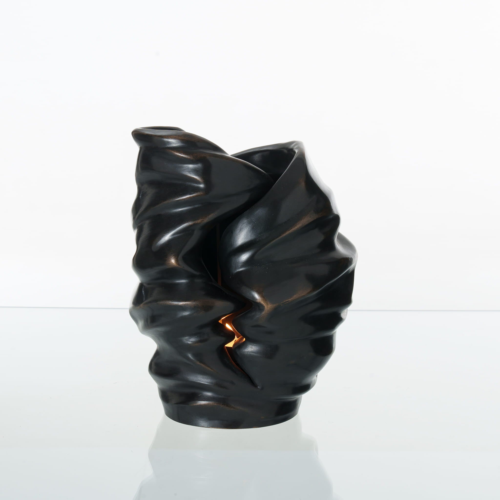 Pulvis Art Urns Exclusive Urn Cast Bronze Cremation Urn "Light" - Dark Patina | Exclusive Bronze Urn