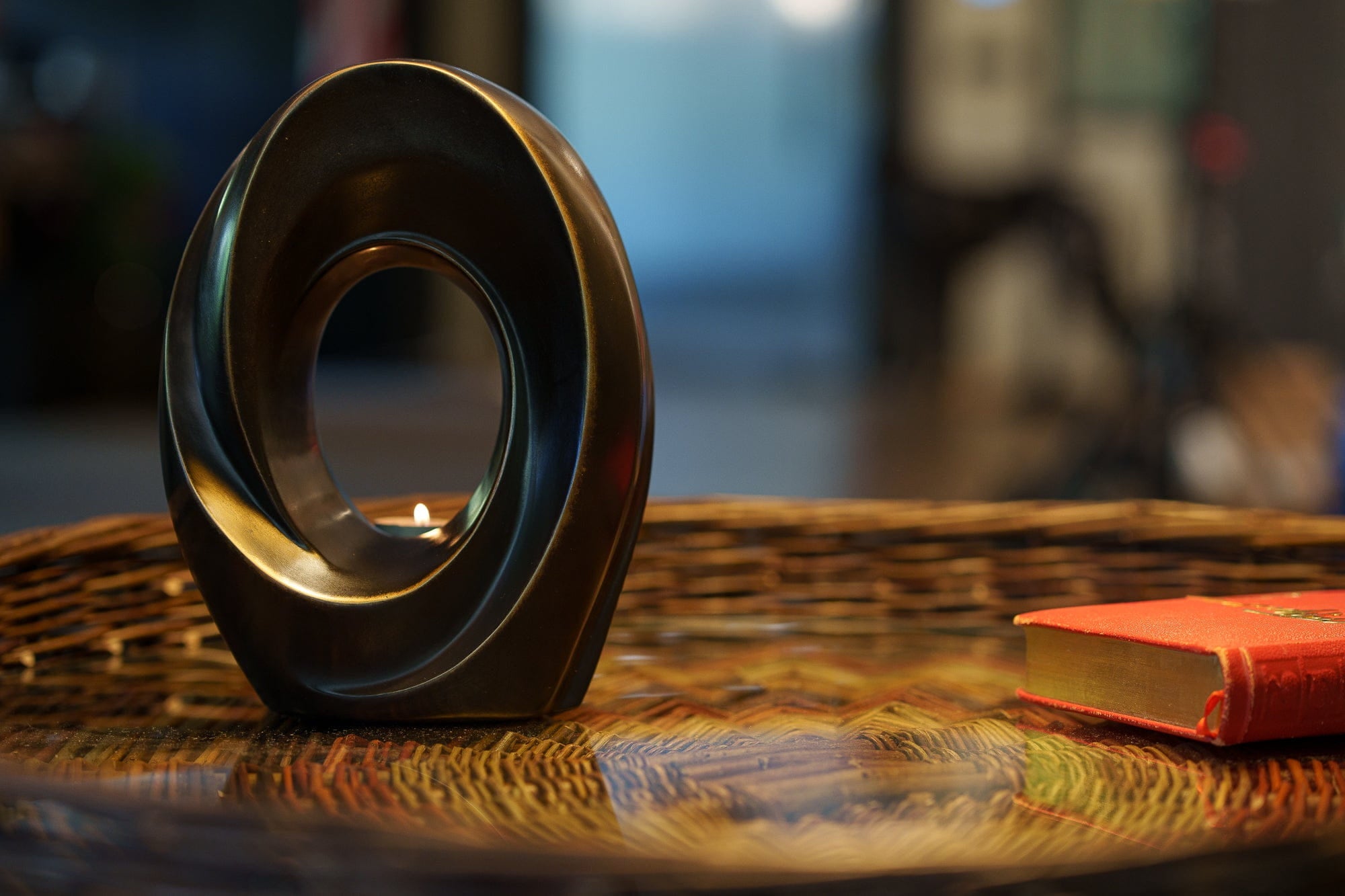 Pulvis Art Urns Exclusive Urn Cast Bronze Cremation Urn "The Passage" - Dark Patina | Exclusive Bronze Urn