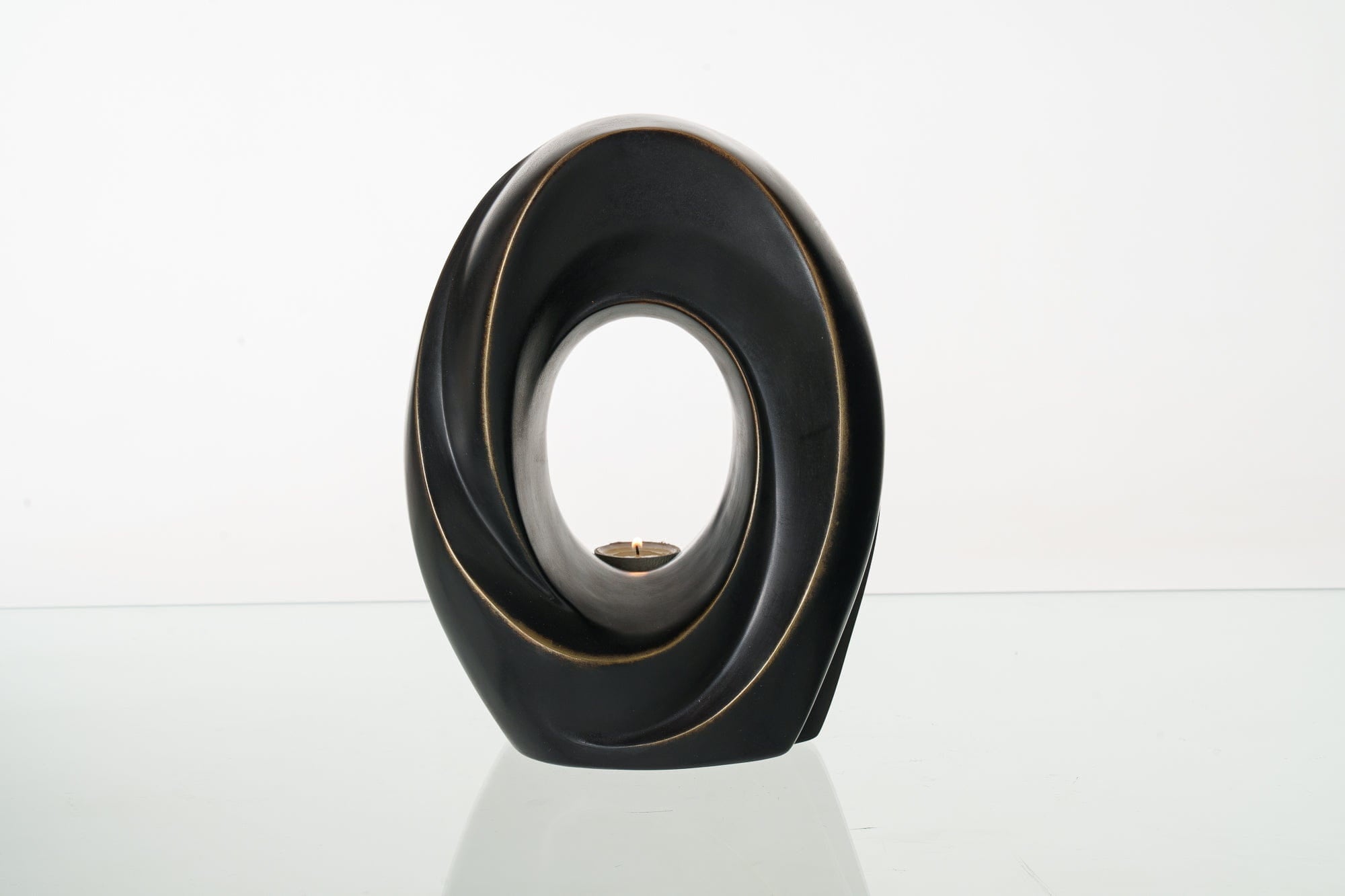 Pulvis Art Urns Exclusive Urn Cast Bronze Cremation Urn "The Passage" - Dark Patina | Exclusive Bronze Urn