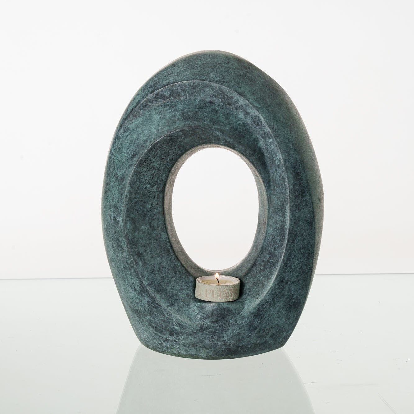 Pulvis Art Urns Exclusive Urn Cast Bronze Cremation Urn "The Passage" - Green Patina | Exclusive Bronze Urn