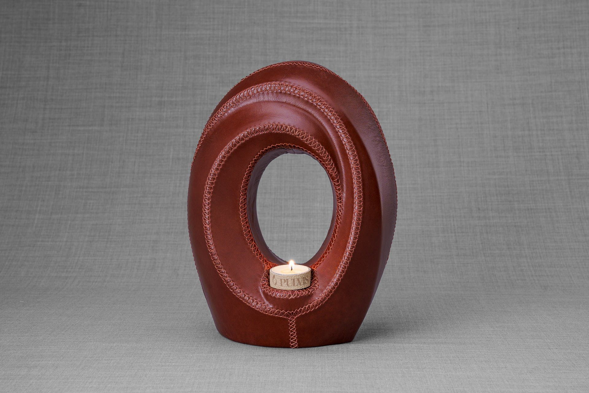 Handmade Cremation Urn for Ashes "The Passage" - Genuine Leather - Pulvis Art Urns