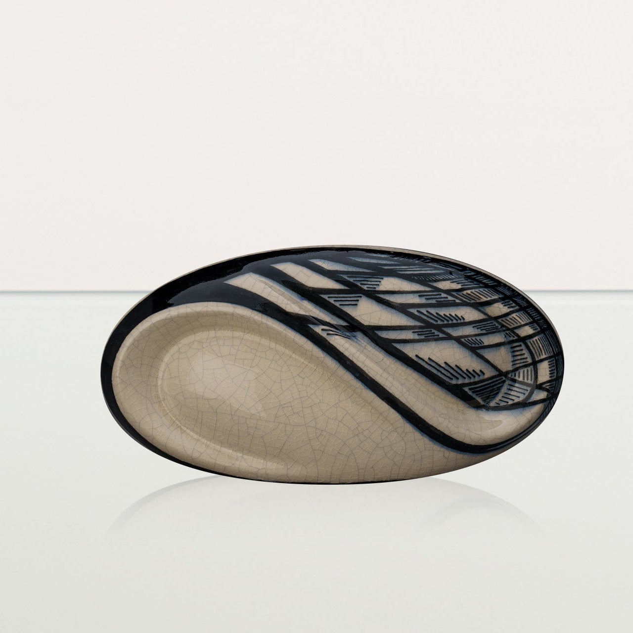 Handmade Decorated Eternity Keepsake "Forest" - Ceramic Urn - Pulvis Art Urns