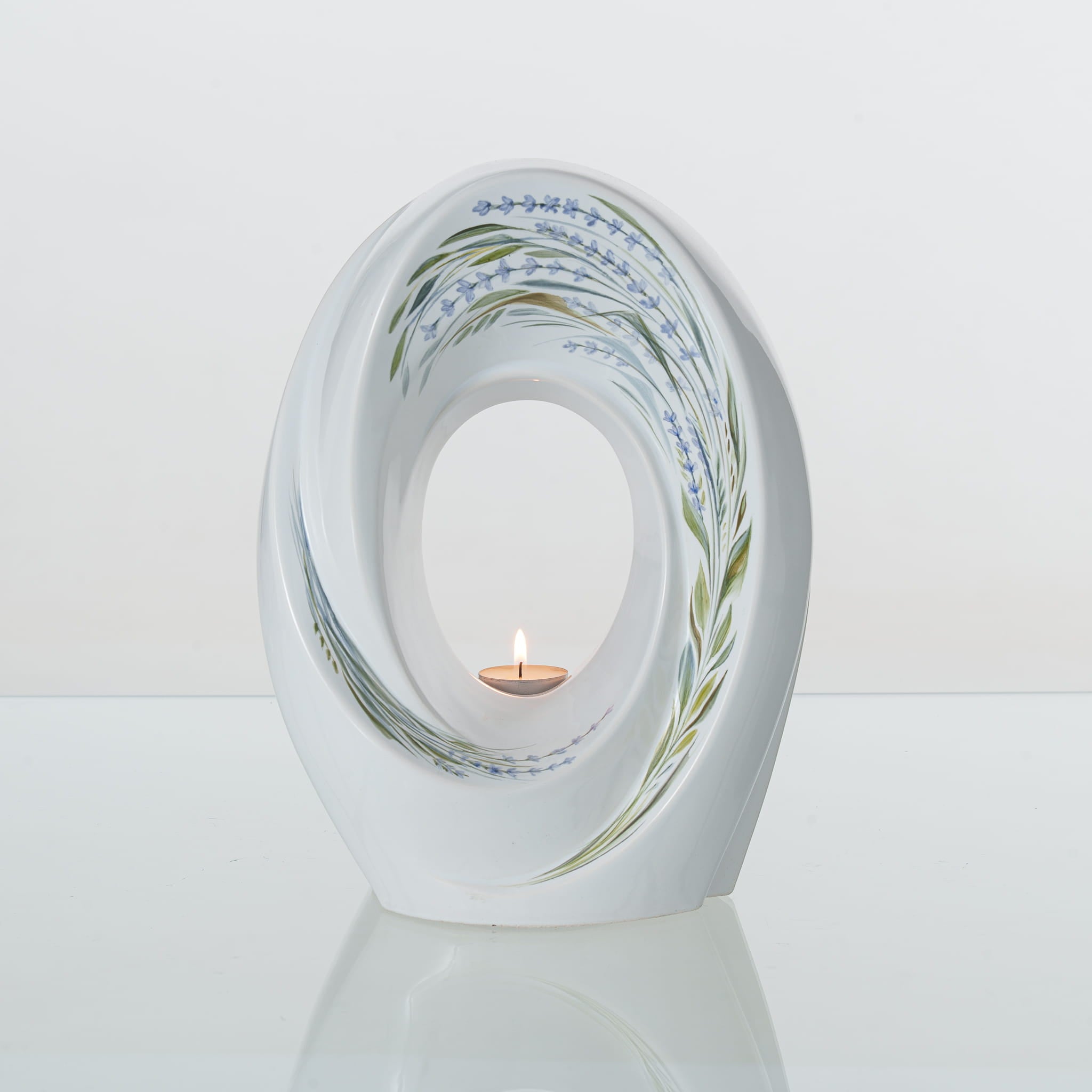 Pulvis Art Urns Exclusive Urn Handmade Decorated Urn "The Passage - Lavender" - Medium | Ceramic