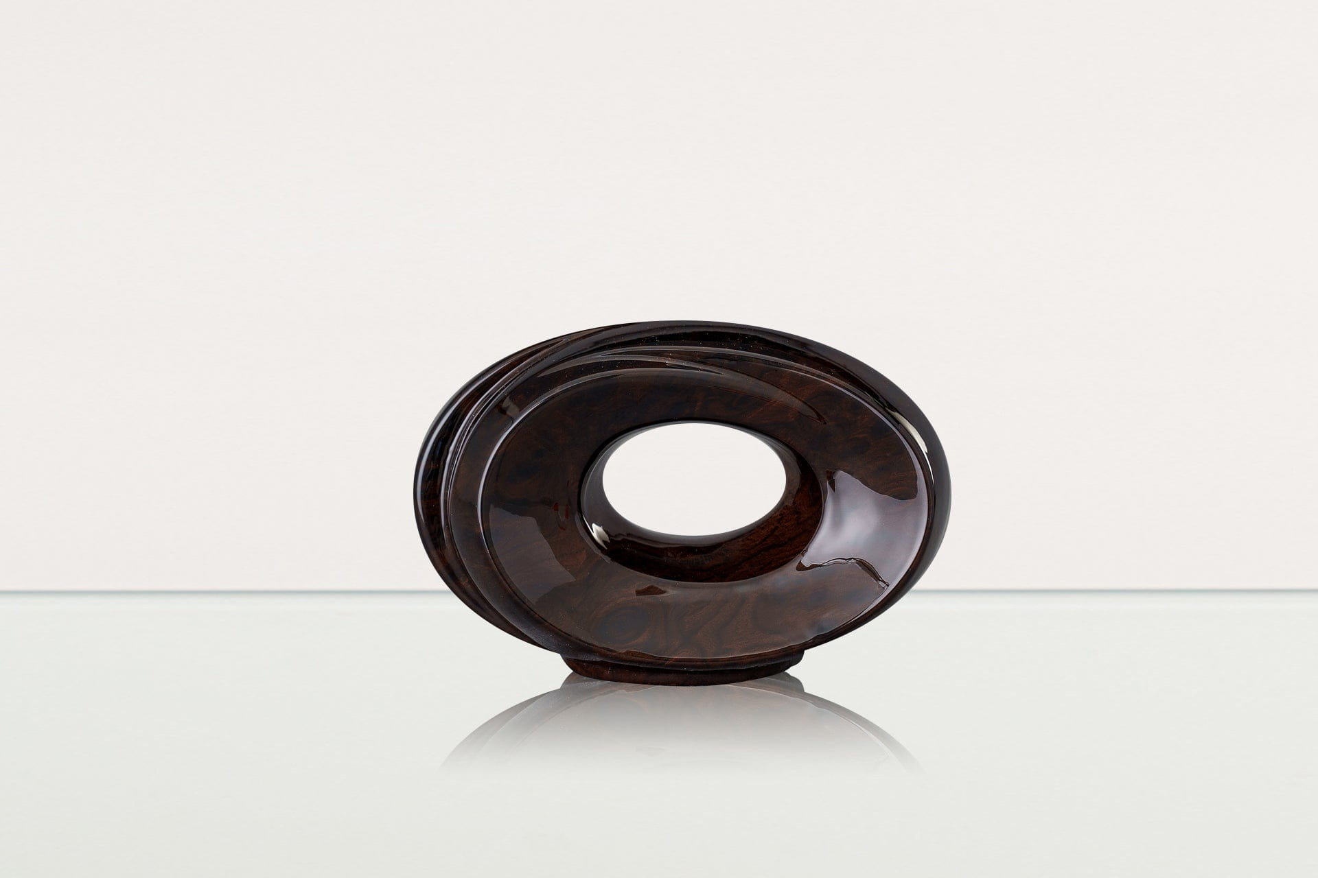 HydroGraphics Urn "The Passage - Mahagony" - Keepsake | Ceramic | Hydro Dipping - Pulvis Art Urns