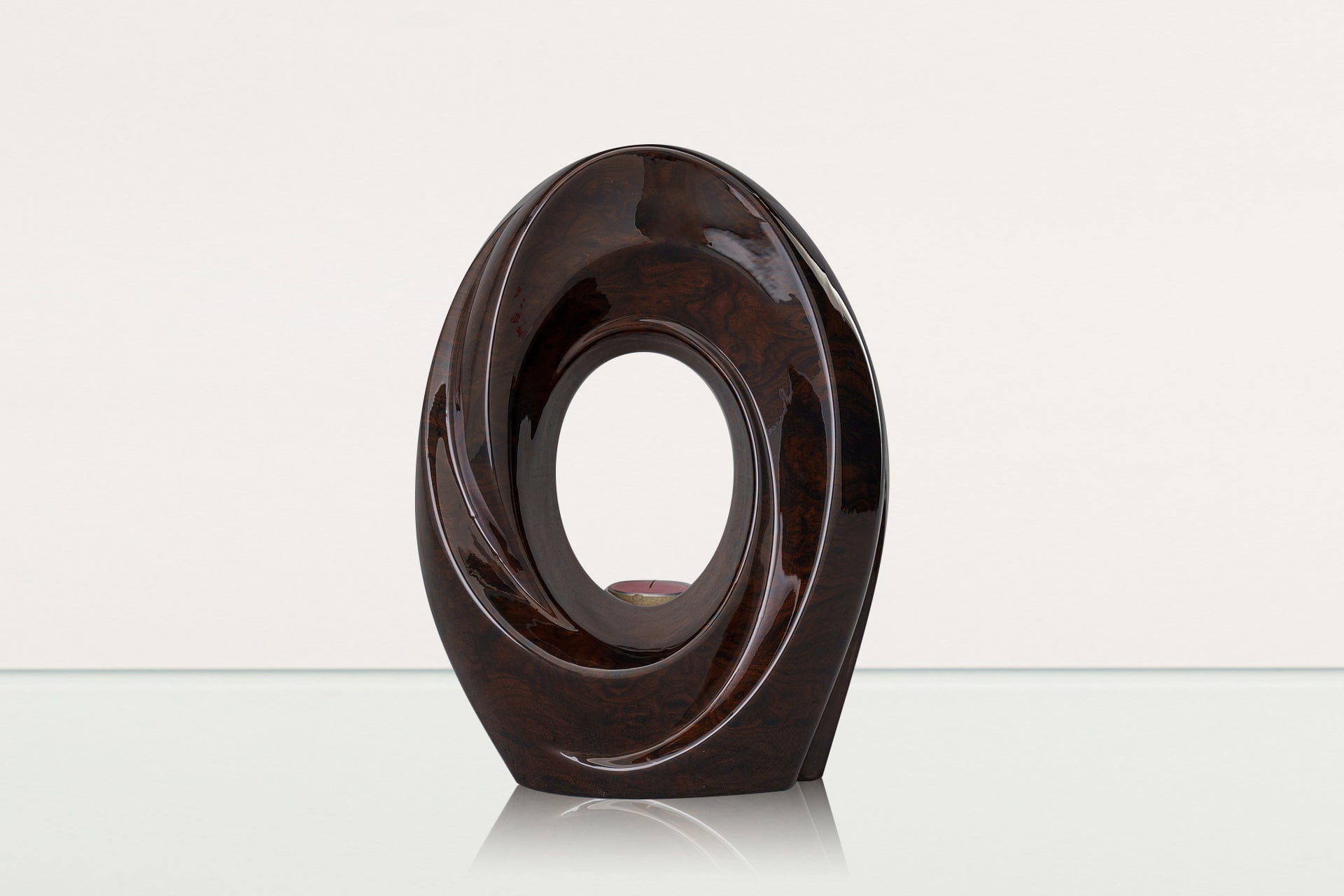 HydroGraphics Urn "The Passage - Mahagony" - Large | Ceramic | Hydro Dipping - Pulvis Art Urns