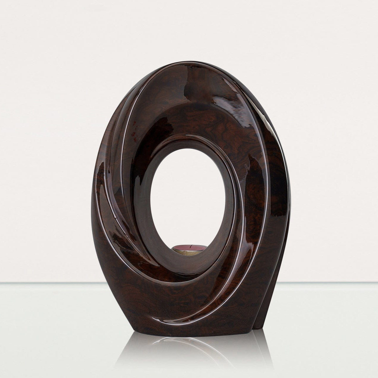 HydroGraphics Urn "The Passage - Mahagony" - Large | Ceramic | Hydro Dipping - Pulvis Art Urns