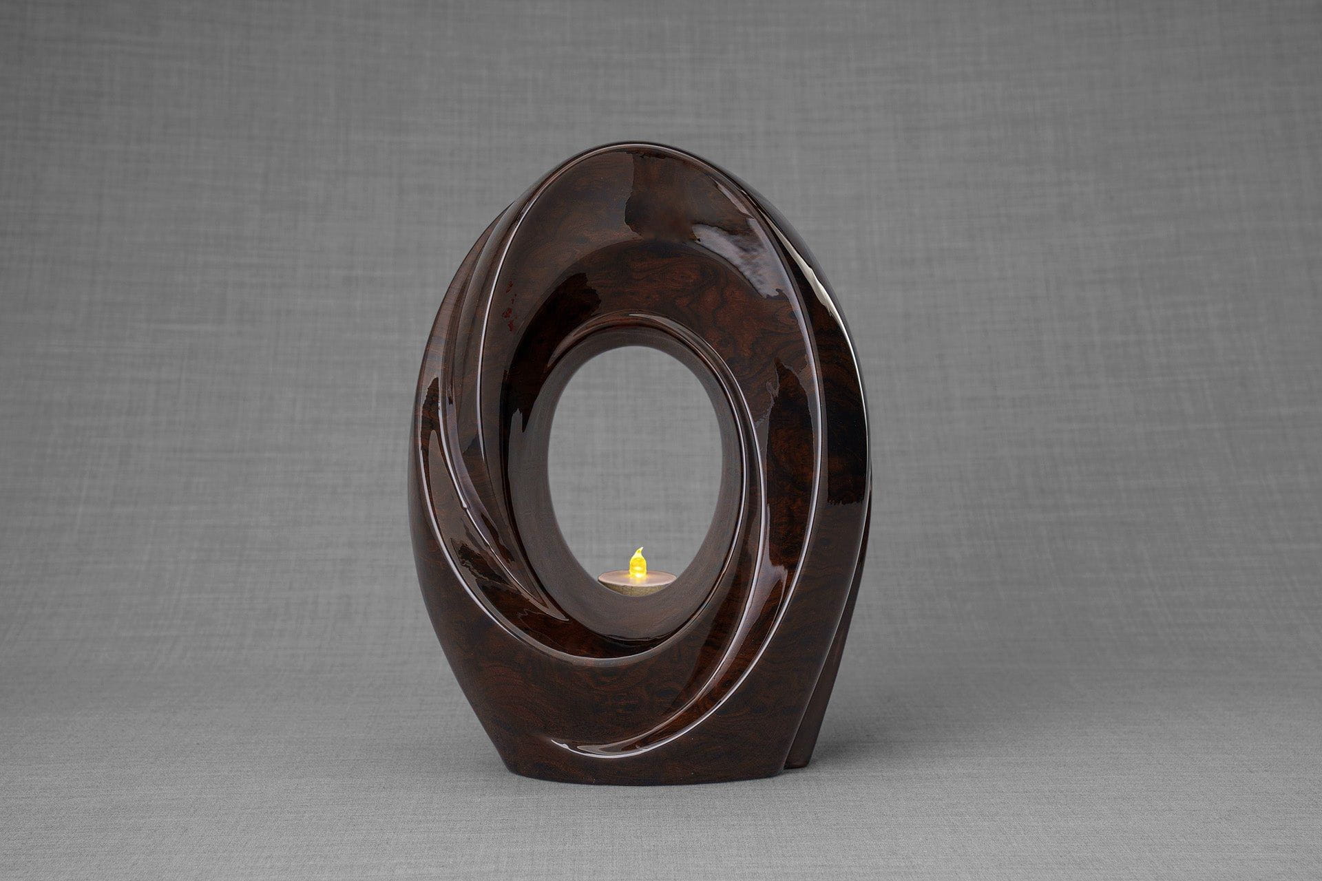 HydroGraphics Urn "The Passage - Mahagony" - Large | Ceramic | Hydro Dipping - Pulvis Art Urns