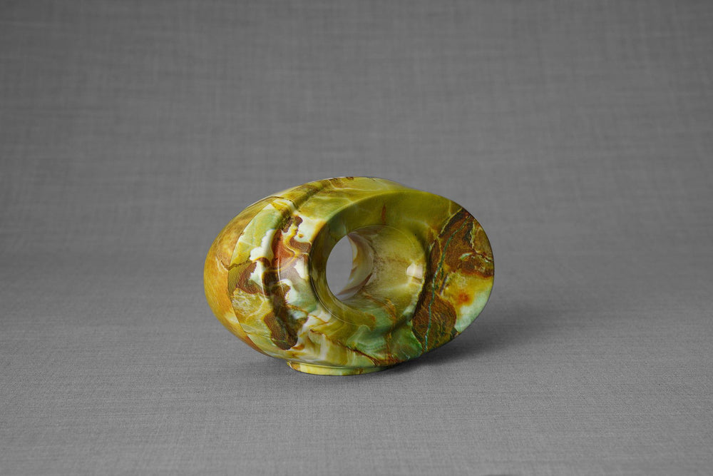 Pulvis Art Urns Exclusive Urn HydroGraphics Urn "The Passage - Onyx" - Keepsake | Ceramic | Hydro Dipping