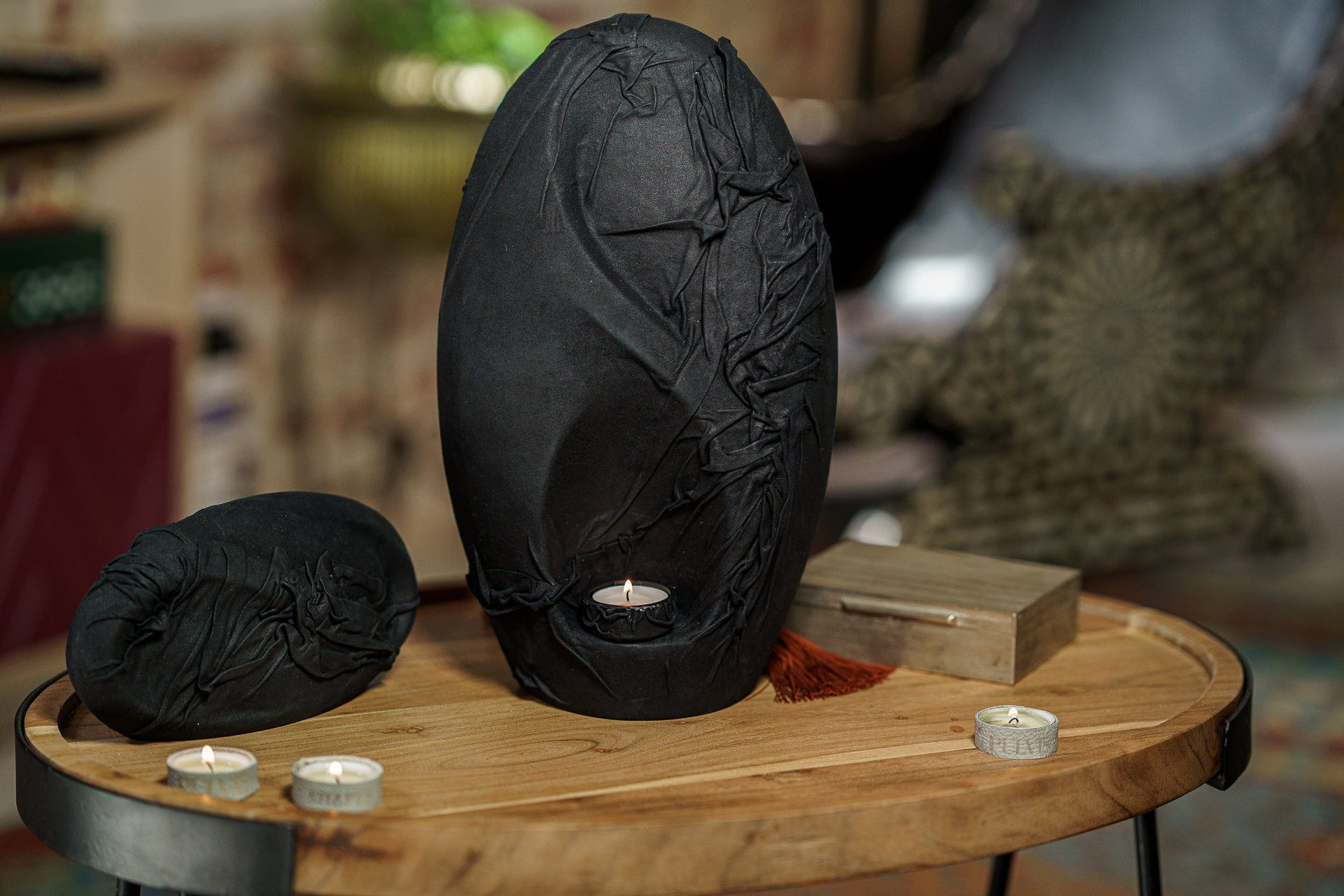 Leather Cremation Keepsake "Eternity" - Exclusive Edition - Pulvis Art Urns