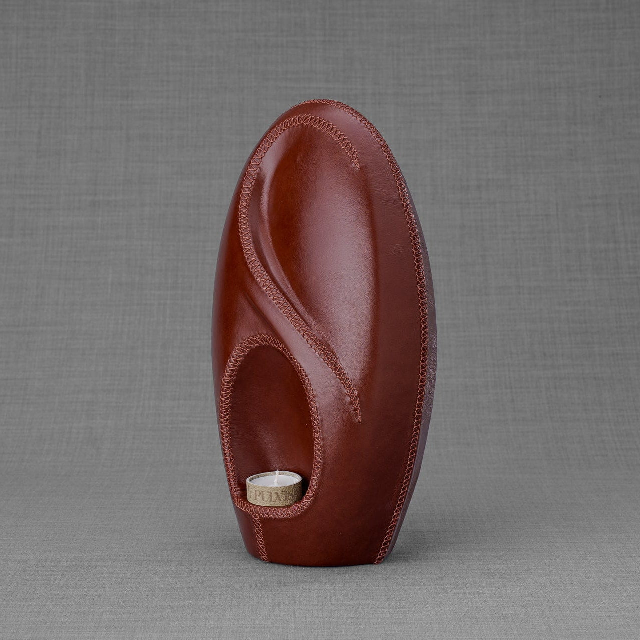 Leather Cremation Urn for Ashes "Eternity" - Genuine Leather - Pulvis Art Urns