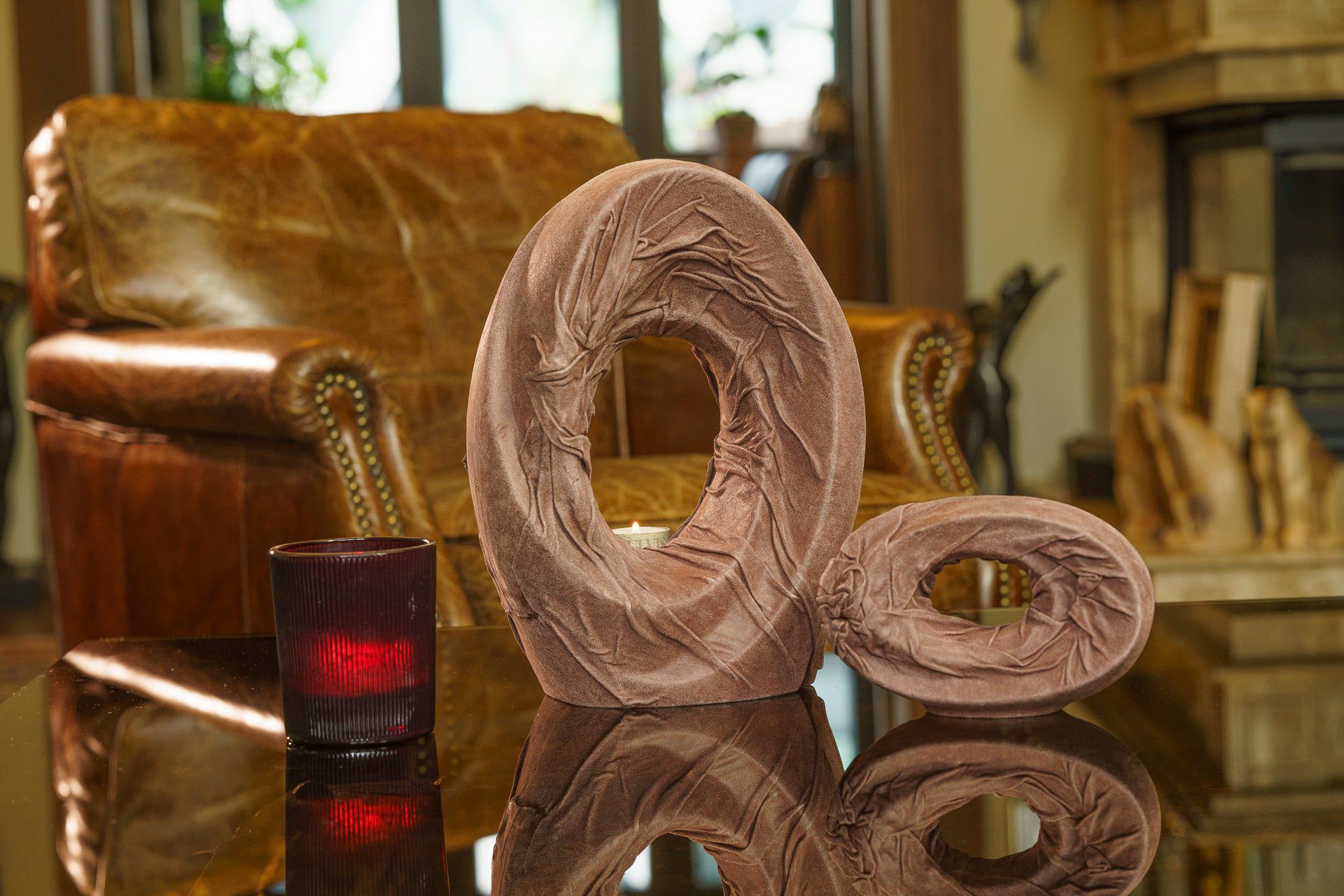 Nappa Leather Cremation Keepsake "The Passage" - Exclusive Edition - Pulvis Art Urns