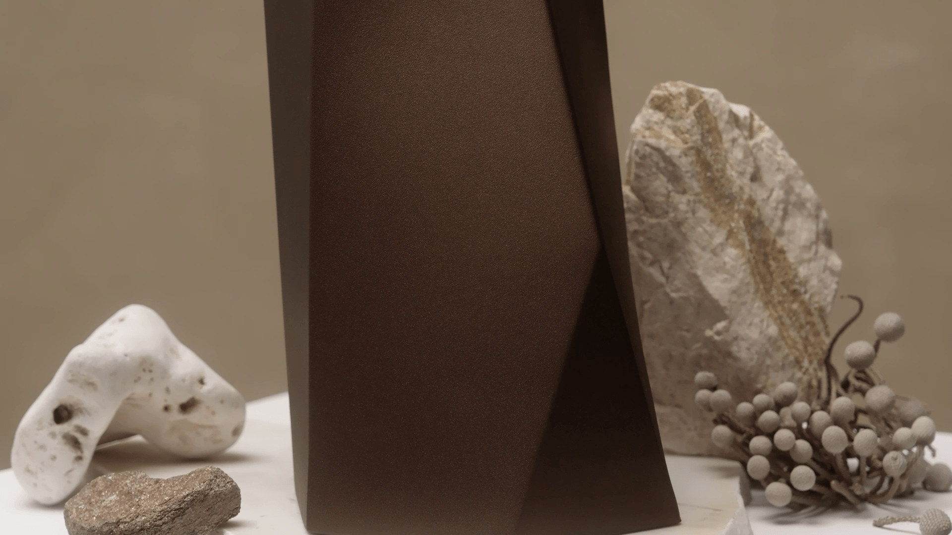 Handmade Urn "Crystal" - Stainless Steel | Copper Matte - Pulvis Art Urns