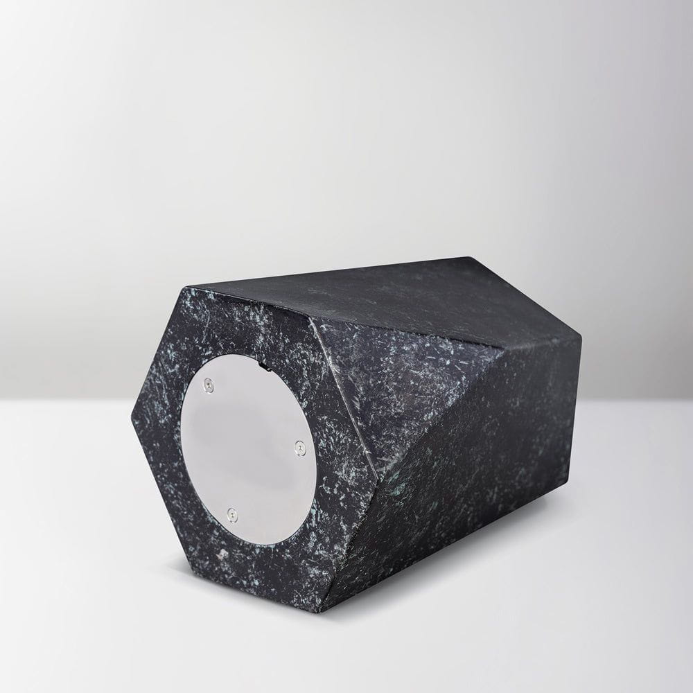 Handmade Urn "Crystal" - Stainless Steel | Dark Granite - Pulvis Art Urns