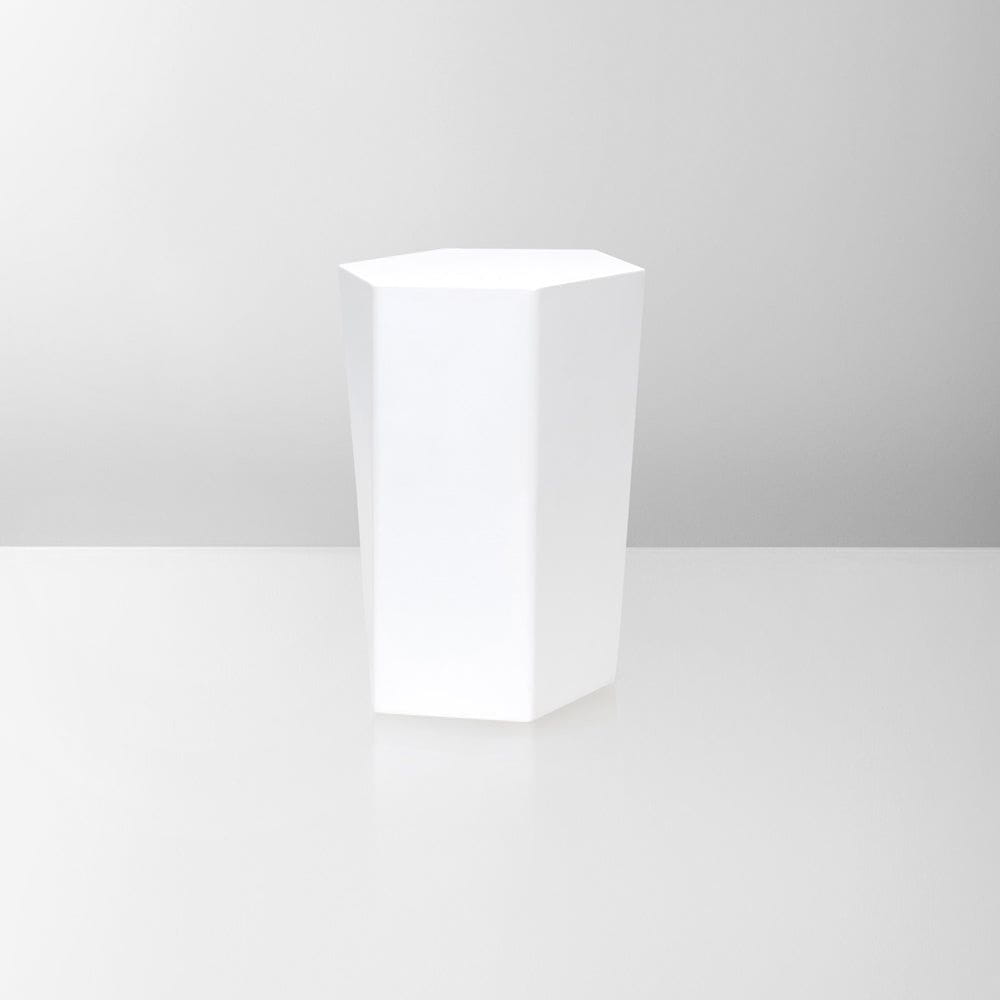 Handmade Urn "Crystal" - Stainless Steel | Matte White - Pulvis Art Urns