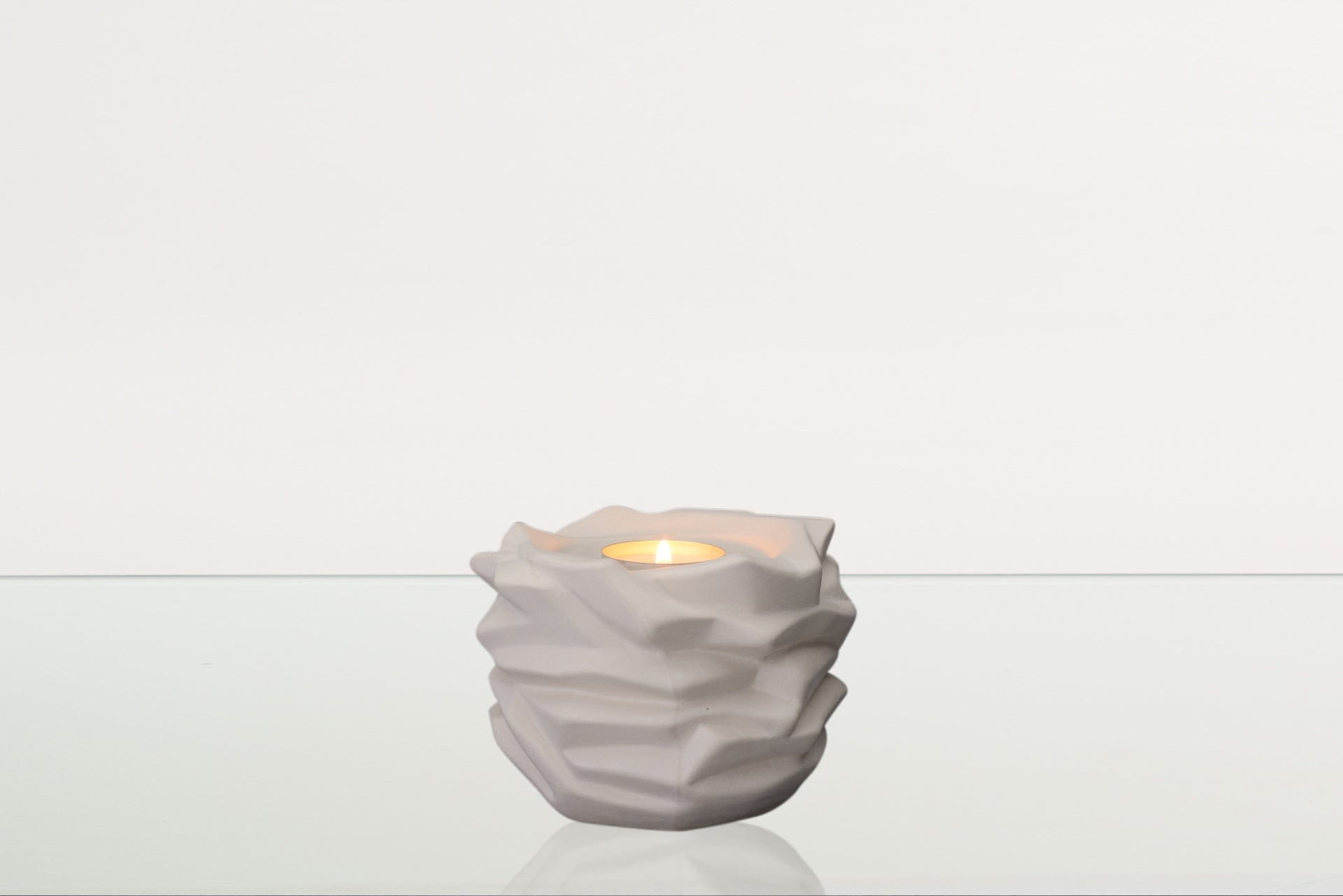 Candleholder Keepsake Urn For Ashes | Unglazed | Ceramic Keepsake - Pulvis Art Urns