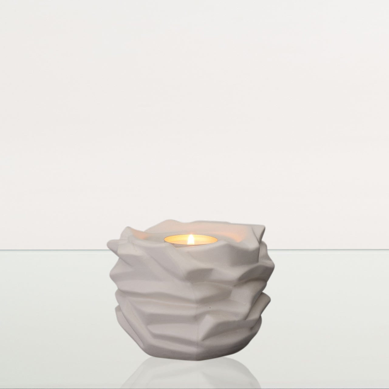 Candleholder Keepsake Urn For Ashes | Unglazed | Ceramic Keepsake - Pulvis Art Urns