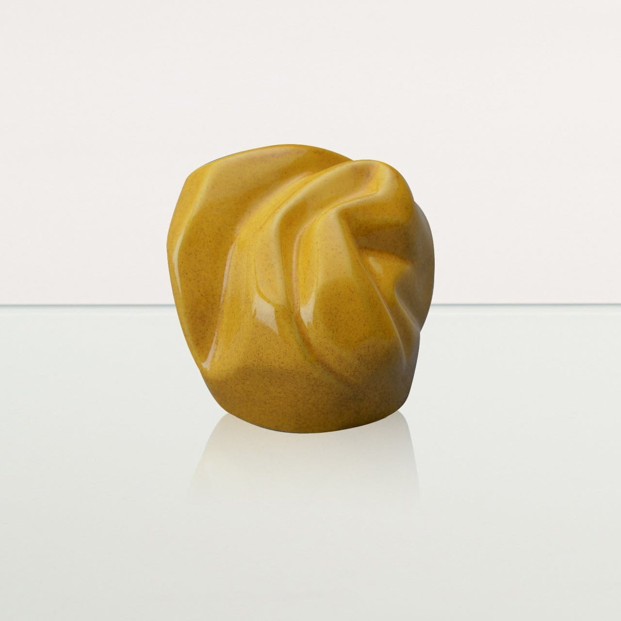 Cremation Keepsake Urn "Precious" - Small Keepsake |Amber Yellow | Ceramic - Pulvis Art Urns