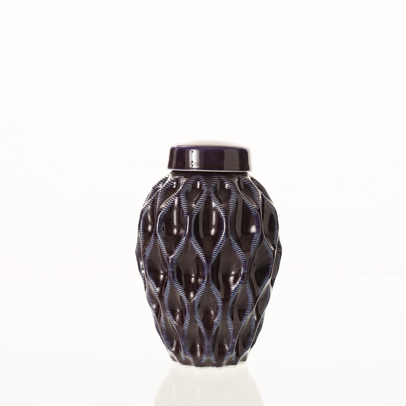 Cremation Urn "Echo" - 3D Printed Ceramic Urn | Violet | Keepsake - Pulvis Art Urns