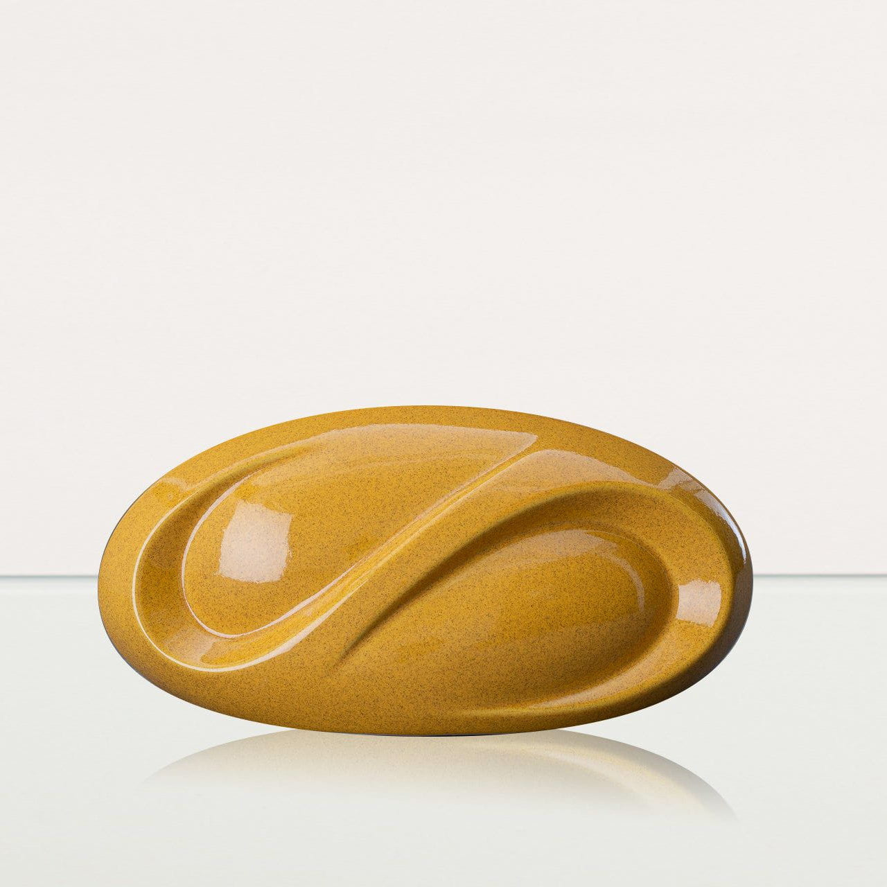 Eternity Handmade Cremation Keepsake Urn - Small Urn | Amber Yellow | Ceramic - Pulvis Art Urns