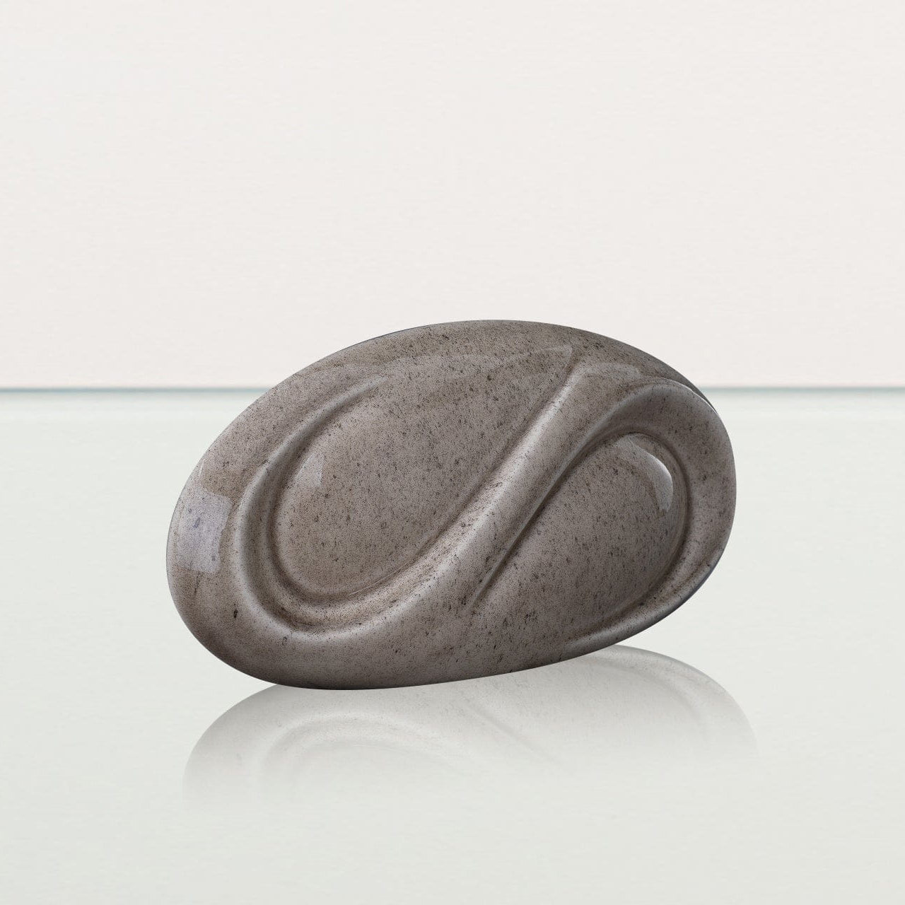 Eternity Handmade Cremation Keepsake Urn - Small Urn | Beige Grey | Ceramic - Pulvis Art Urns