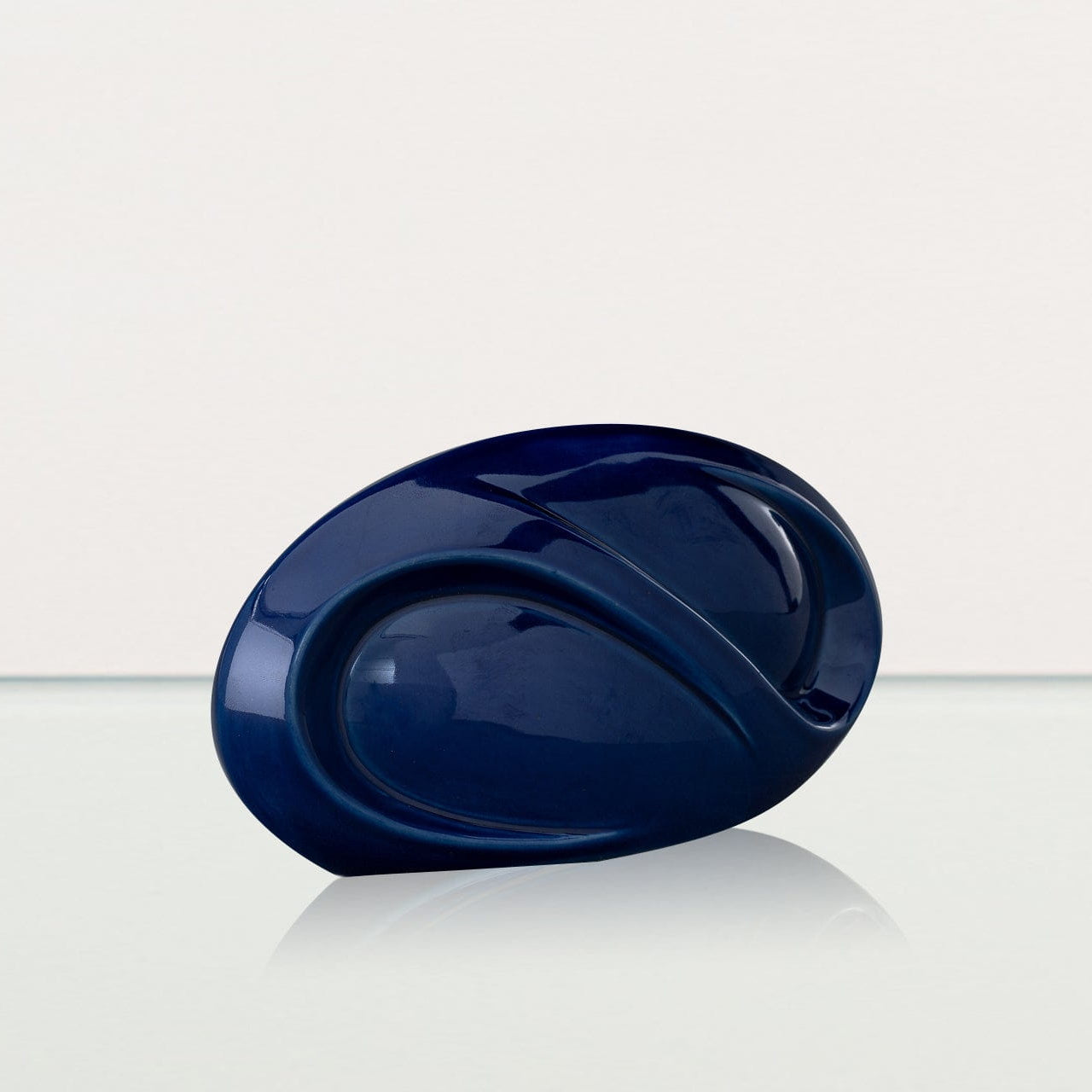 Eternity Handmade Cremation Keepsake Urn - Small Urn | Cobalt Metallic | Ceramic - Pulvis Art Urns