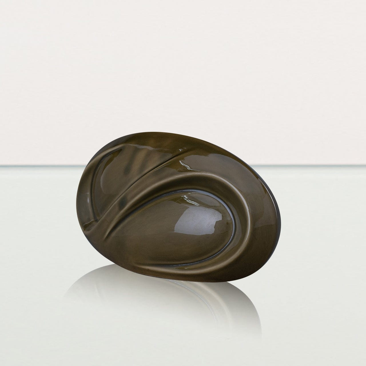 Eternity Handmade Cremation Keepsake Urn - Small Urn | Oily Green | Ceramic - Pulvis Art Urns