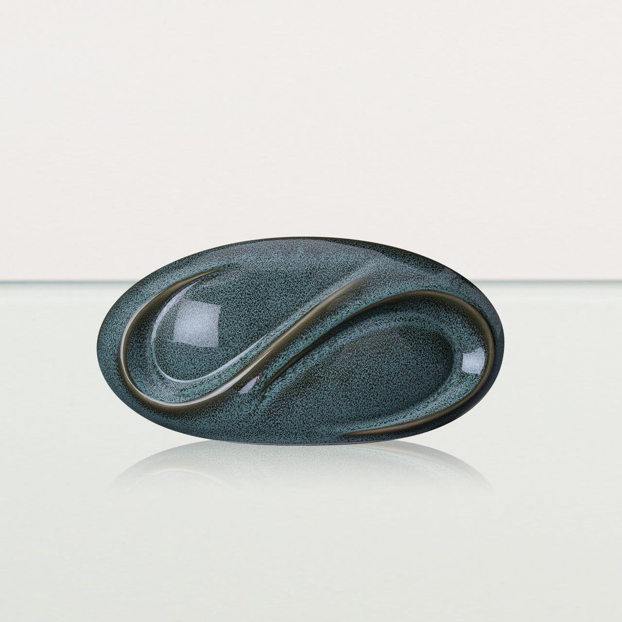 Eternity Handmade Cremation Keepsake Urn - Small Urn | Oily Green Melange - Pulvis Art Urns