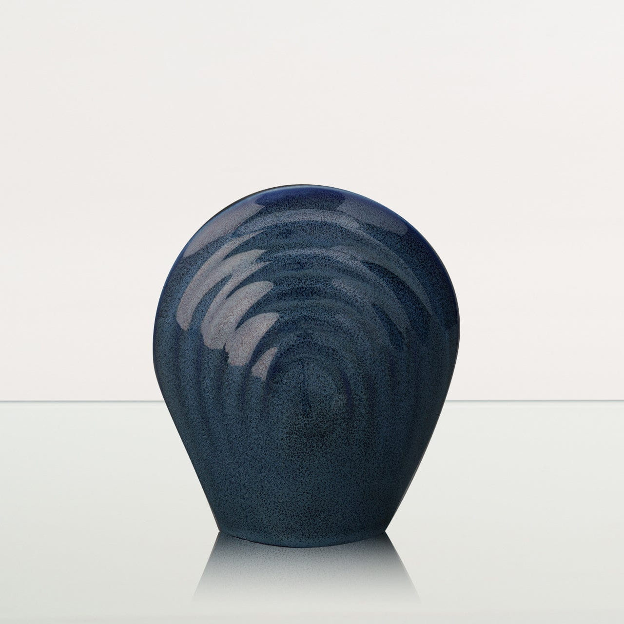 Handmade Cremation Keepsake Urn "Guardian" - Small | Blue Melange | Ceramic - Pulvis Art Urns