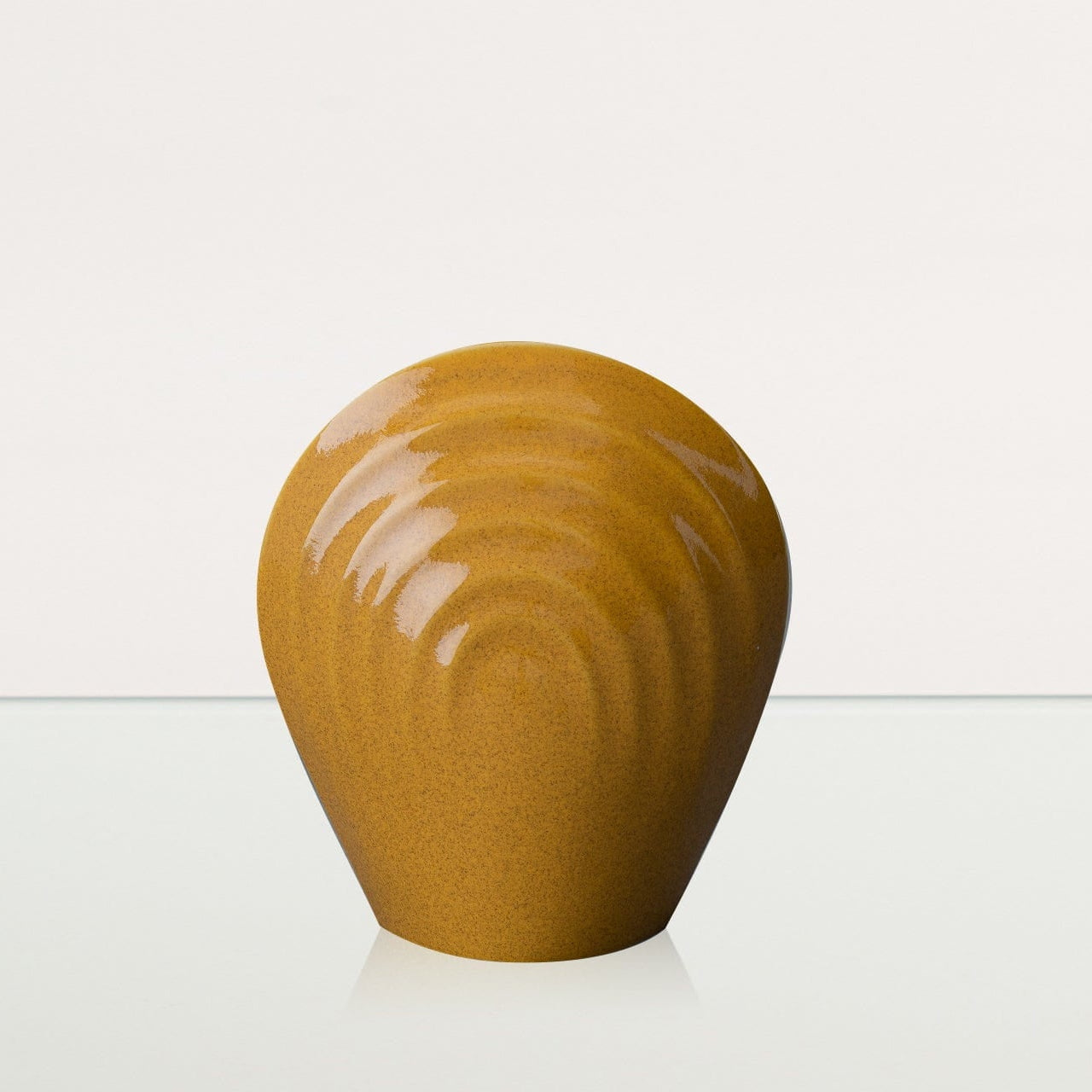 Handmade Cremation Keepsake Urn "Guardian" - Small Urn | Amber Yellow | Ceramic - Pulvis Art Urns