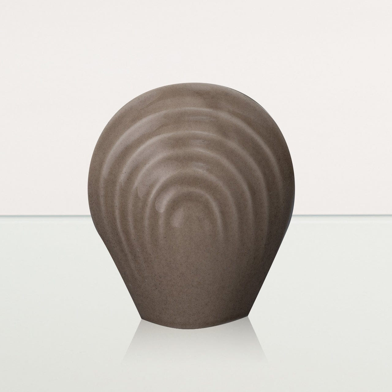 Handmade Cremation Keepsake Urn "Guardian" - Small Urn | Beige Grey | Ceramic - Pulvis Art Urns