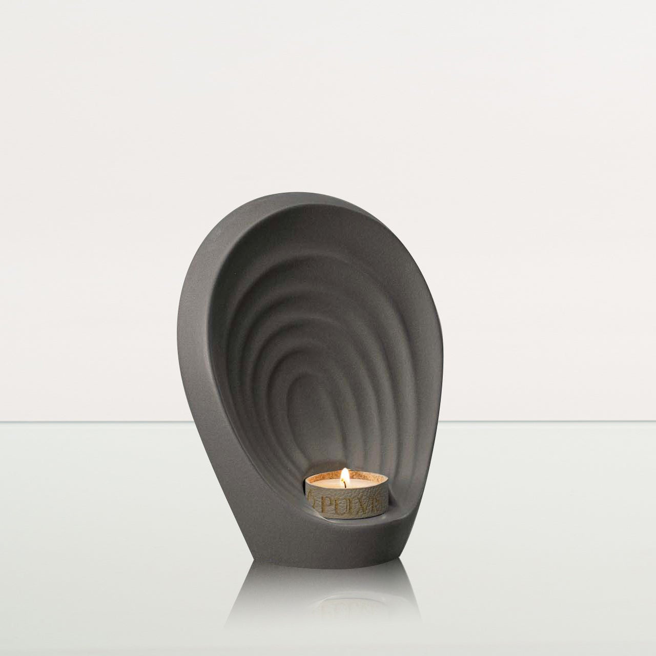 Handmade Cremation Keepsake Urn "Guardian" - Small Urn | Gray Matte | Ceramic - Pulvis Art Urns