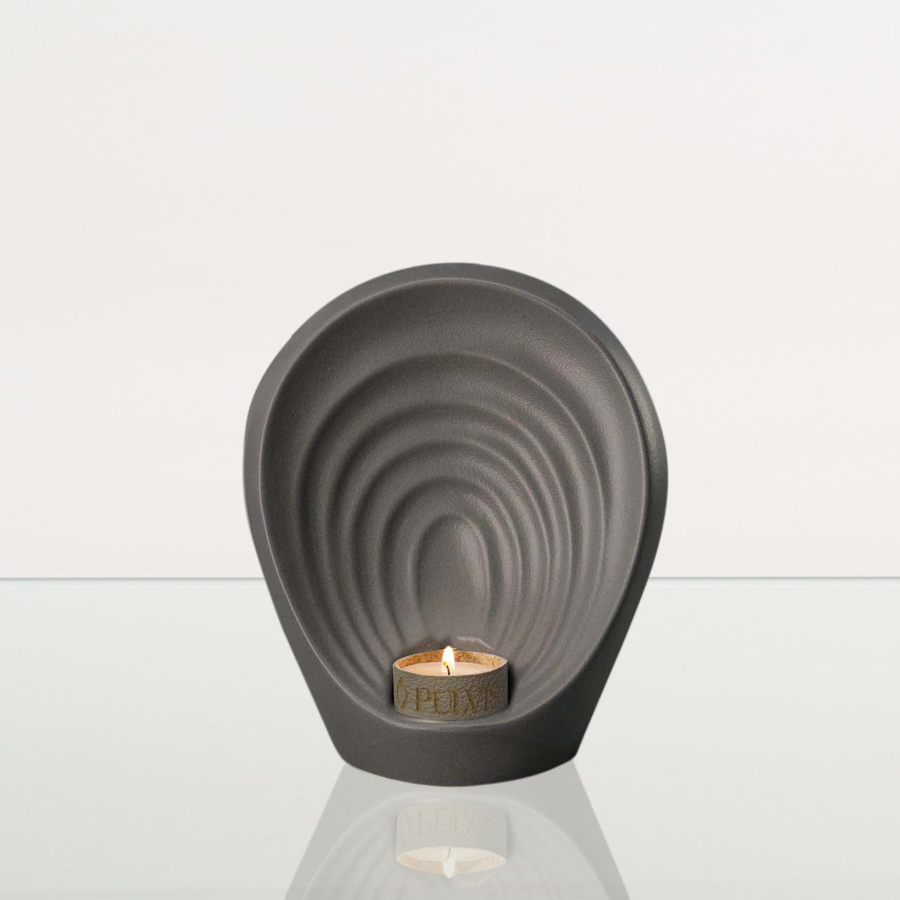 Handmade Cremation Keepsake Urn "Guardian" - Small Urn | Gray Matte | Ceramic - Pulvis Art Urns