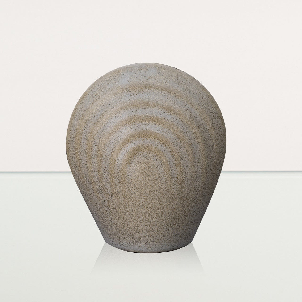 Handmade Cremation Keepsake Urn "Guardian" - Small Urn | Light Sand Melange | Ceramic - Pulvis Art Urns