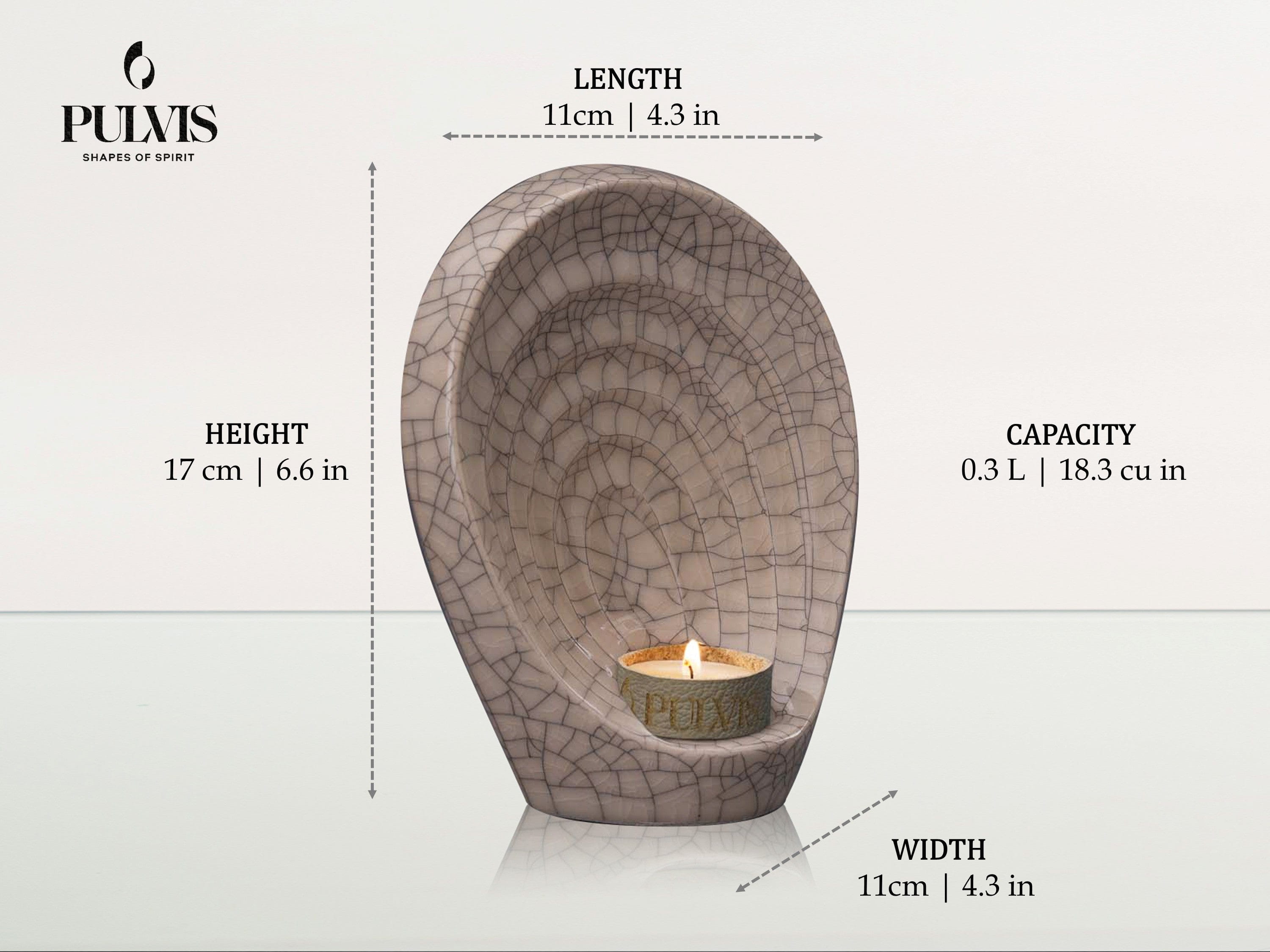 Pulvis Art Urns Keepsake Urn Handmade Cremation Keepsake Urn "Guardian" - Small Urn | Ceramic