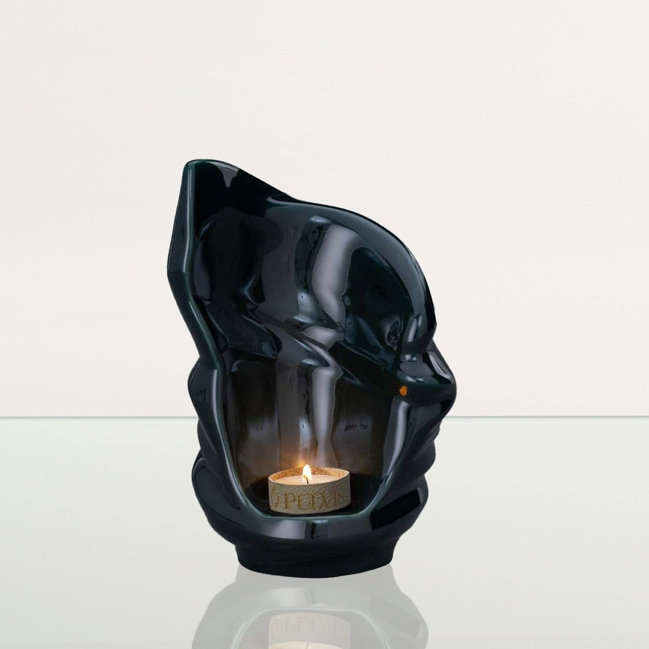 Handmade Cremation Keepsake Urn "Light" - Small | Oxide Green | Ceramic Urn - Pulvis Art Urns