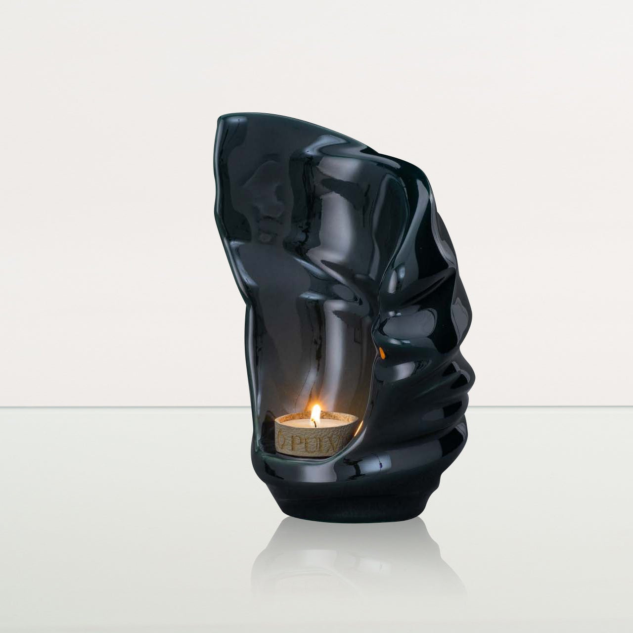 Handmade Cremation Keepsake Urn "Light" - Small | Oxide Green | Ceramic Urn - Pulvis Art Urns