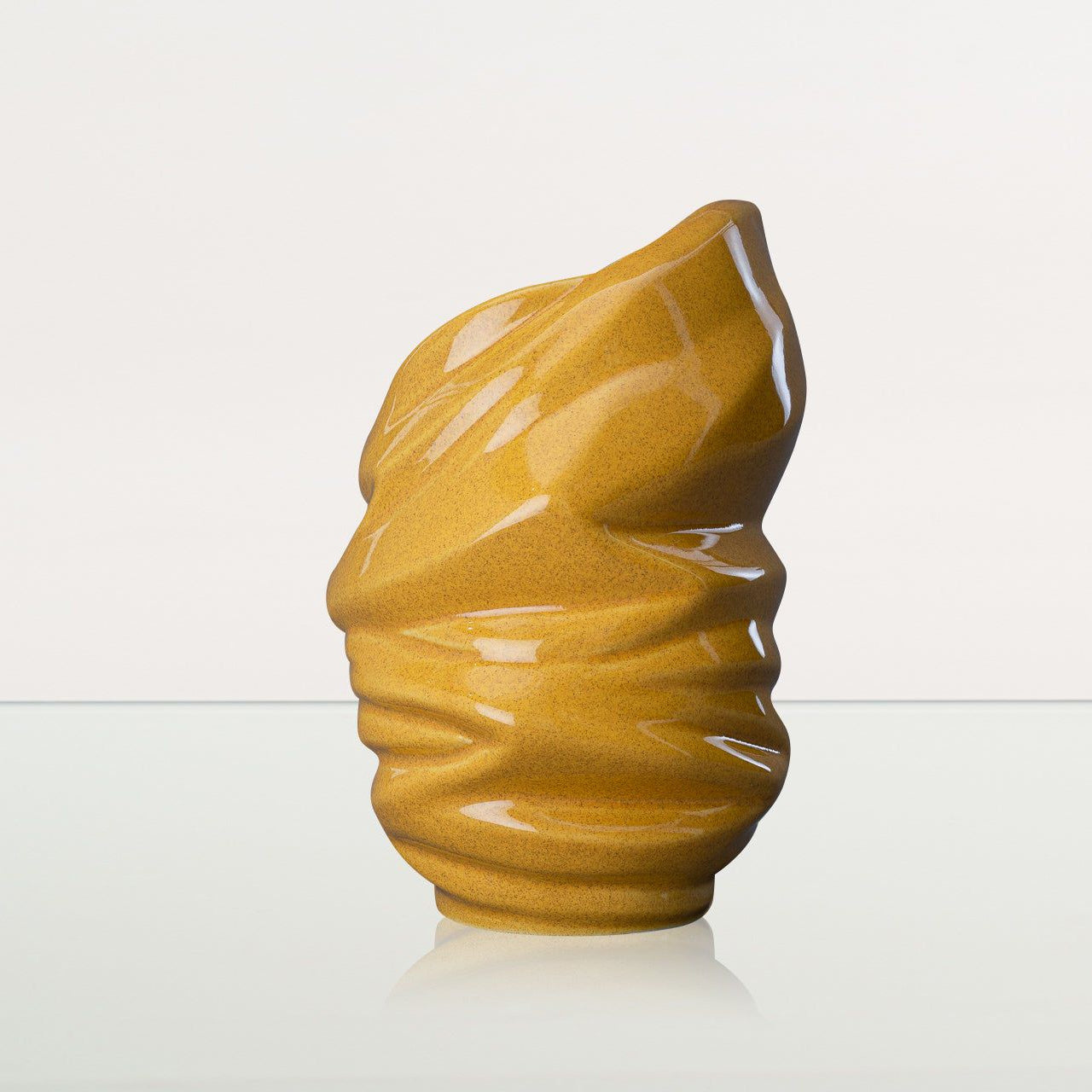 Handmade Cremation Keepsake Urn "Light" - Small Urn | Amber Yellow | Ceramic - Pulvis Art Urns