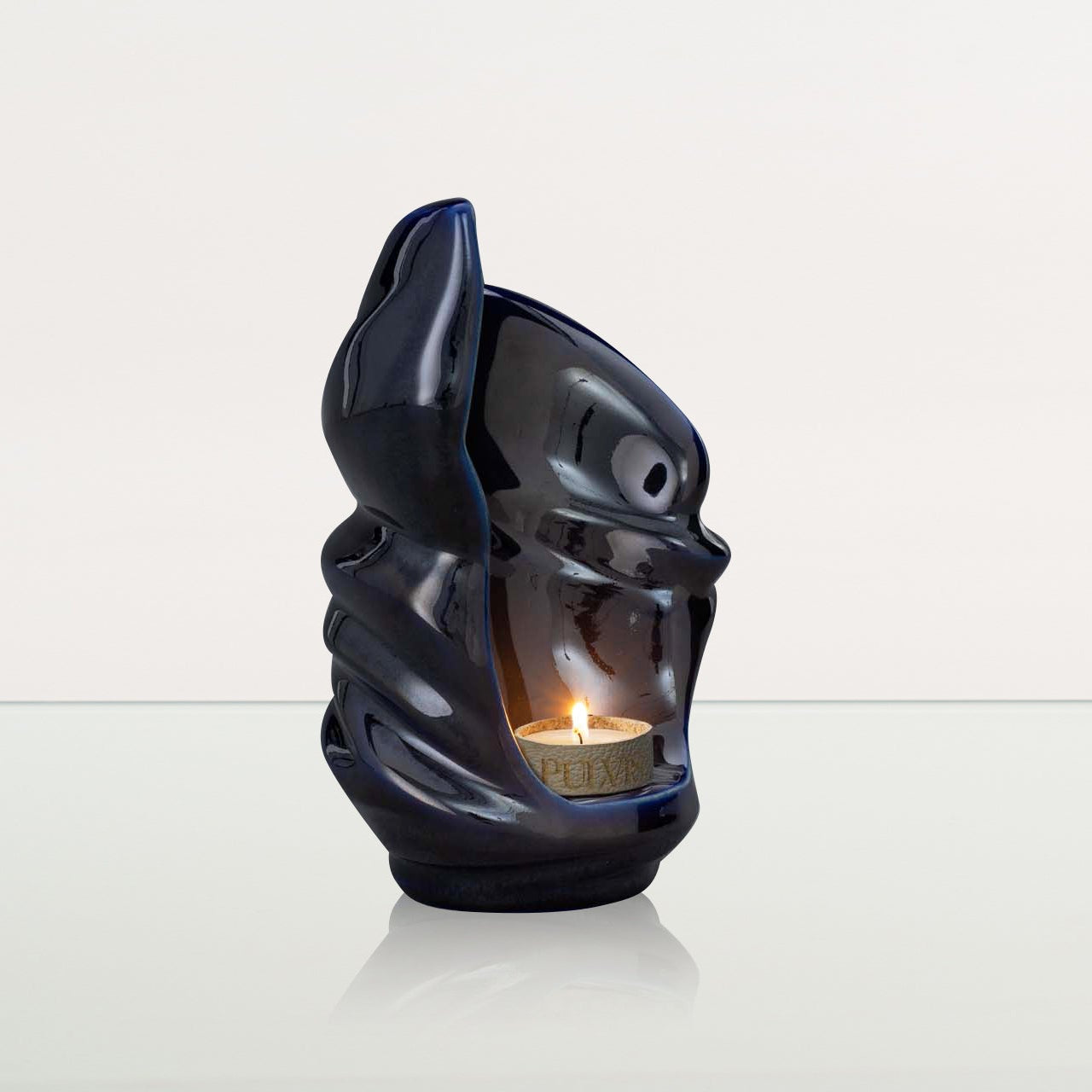 Handmade Cremation Keepsake Urn "Light" - Small Urn | Cobalt Metallic | Ceramic - Pulvis Art Urns