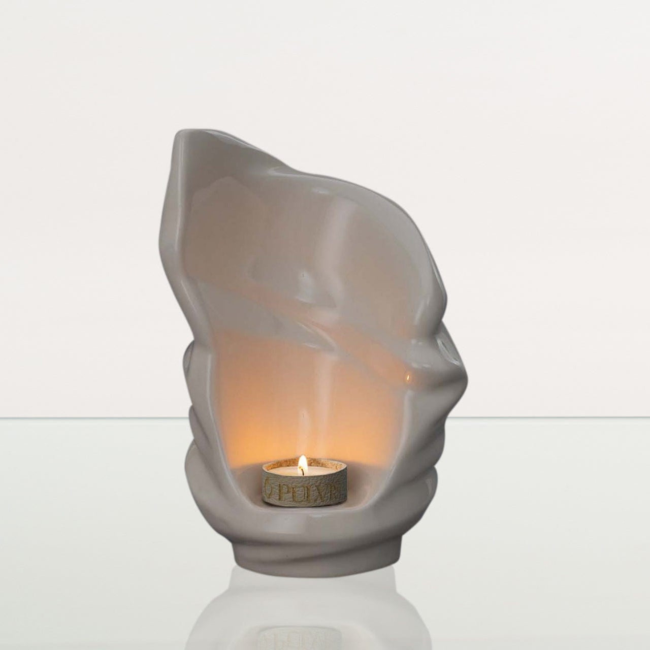 Handmade Cremation Keepsake Urn "Light" - Small Urn | Off-white | Ceramic - Pulvis Art Urns